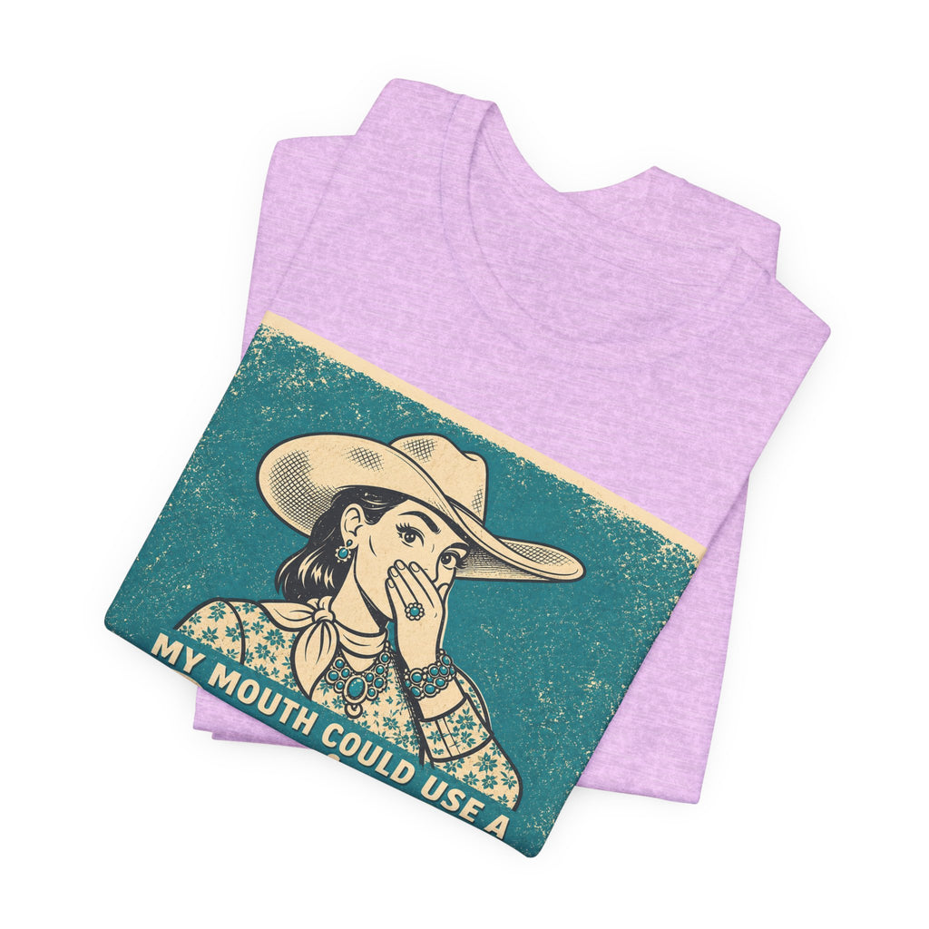 Running W Vintage Cowboy T-Shirt — "My Mouth Could Use a Running W" Funny Western Tee