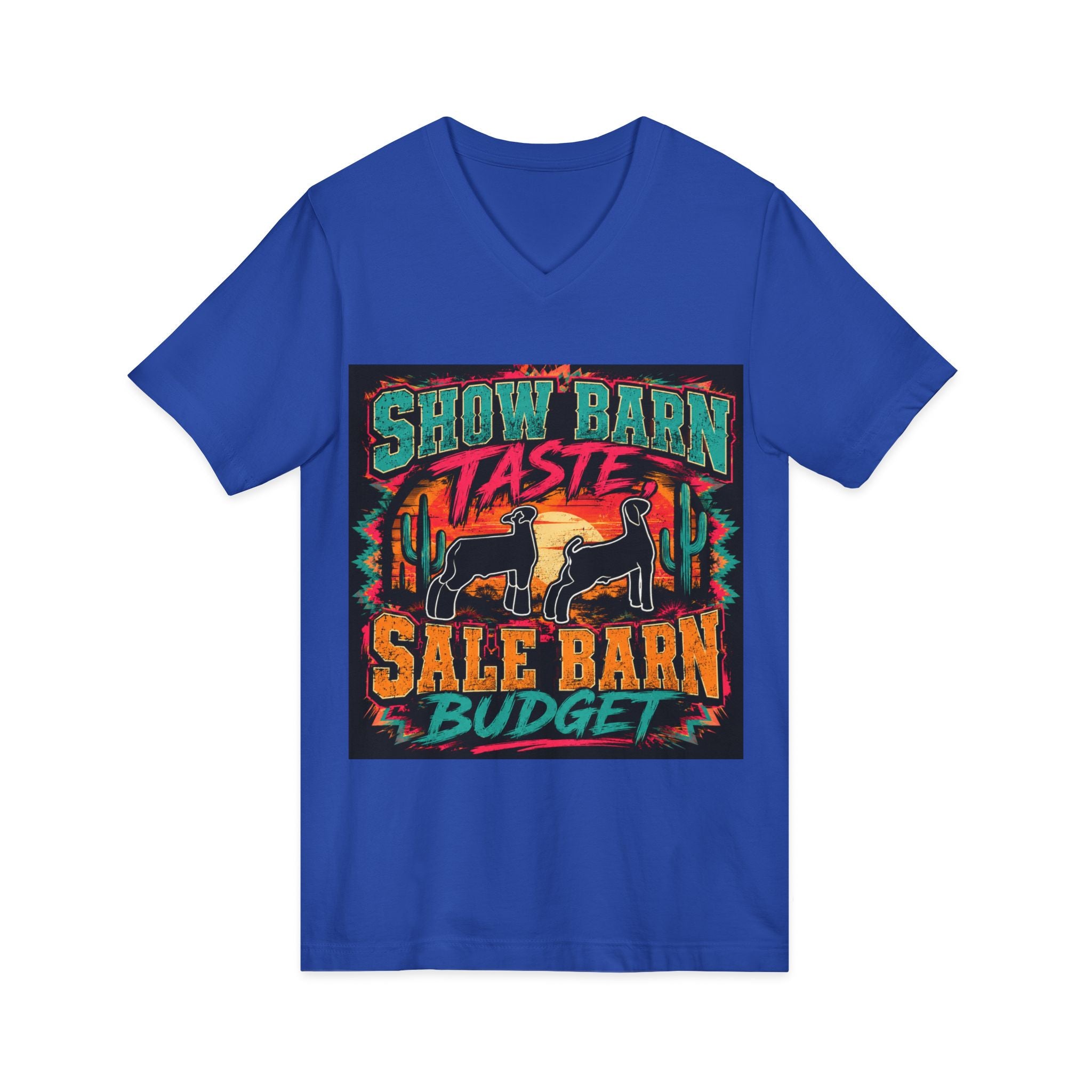 Unisex Jersey Short Sleeve V-Neck Tee