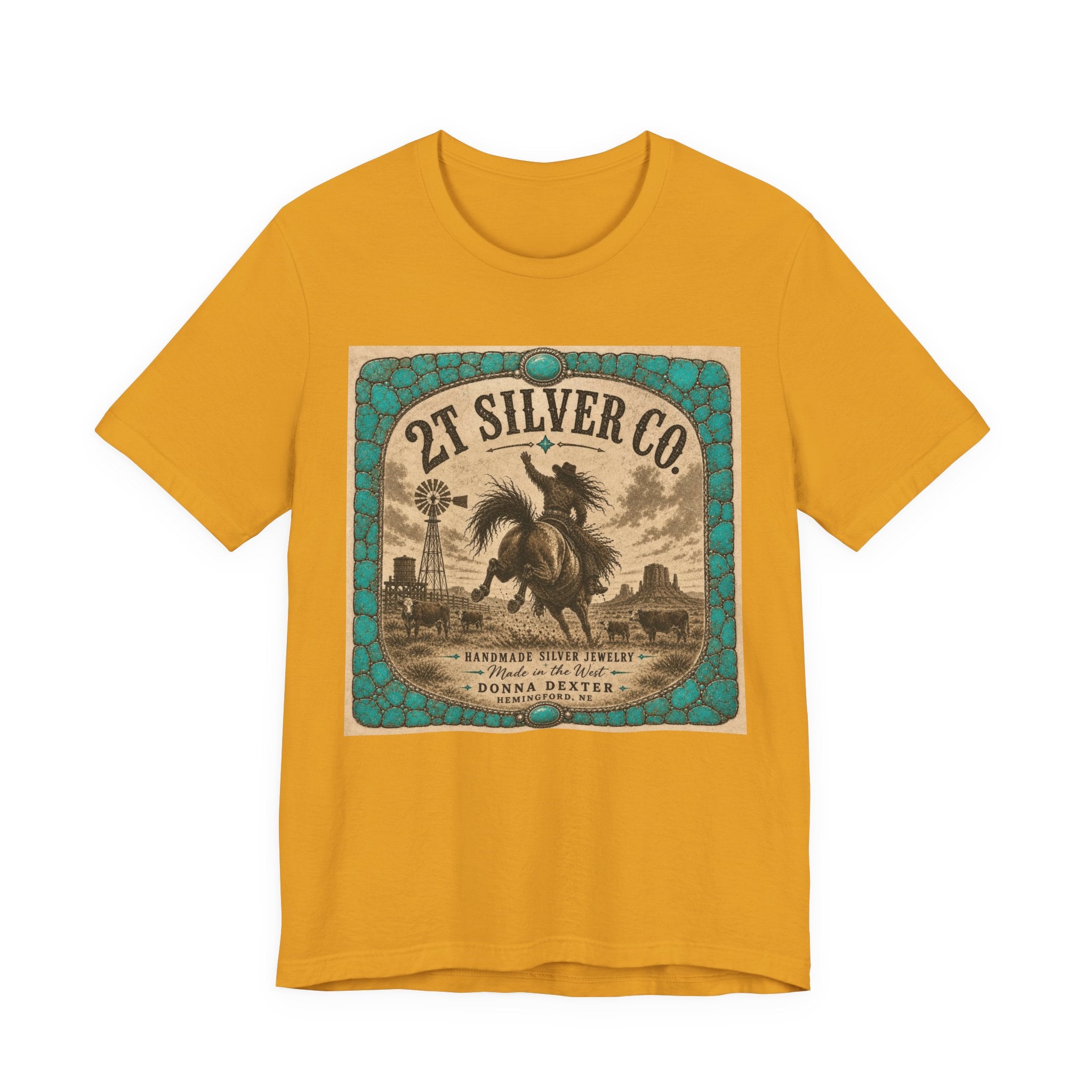 Vintage Western Tee - "2T Silver Co." Cowboy Ranch Graphic Shirt