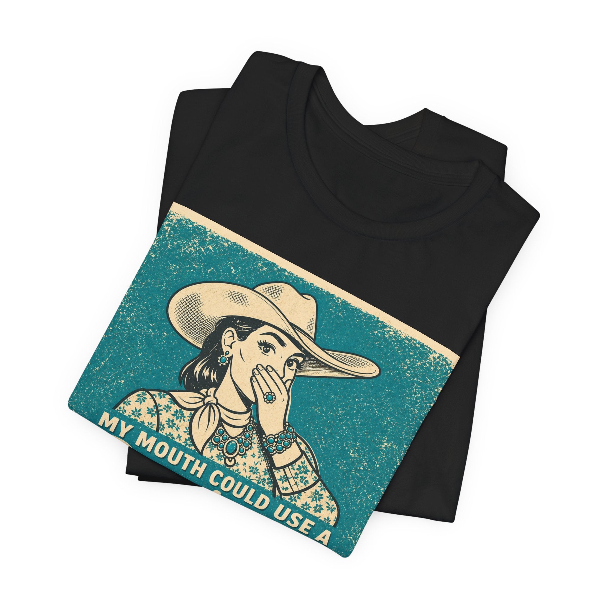 Running W Vintage Cowboy T-Shirt — "My Mouth Could Use a Running W" Funny Western Tee