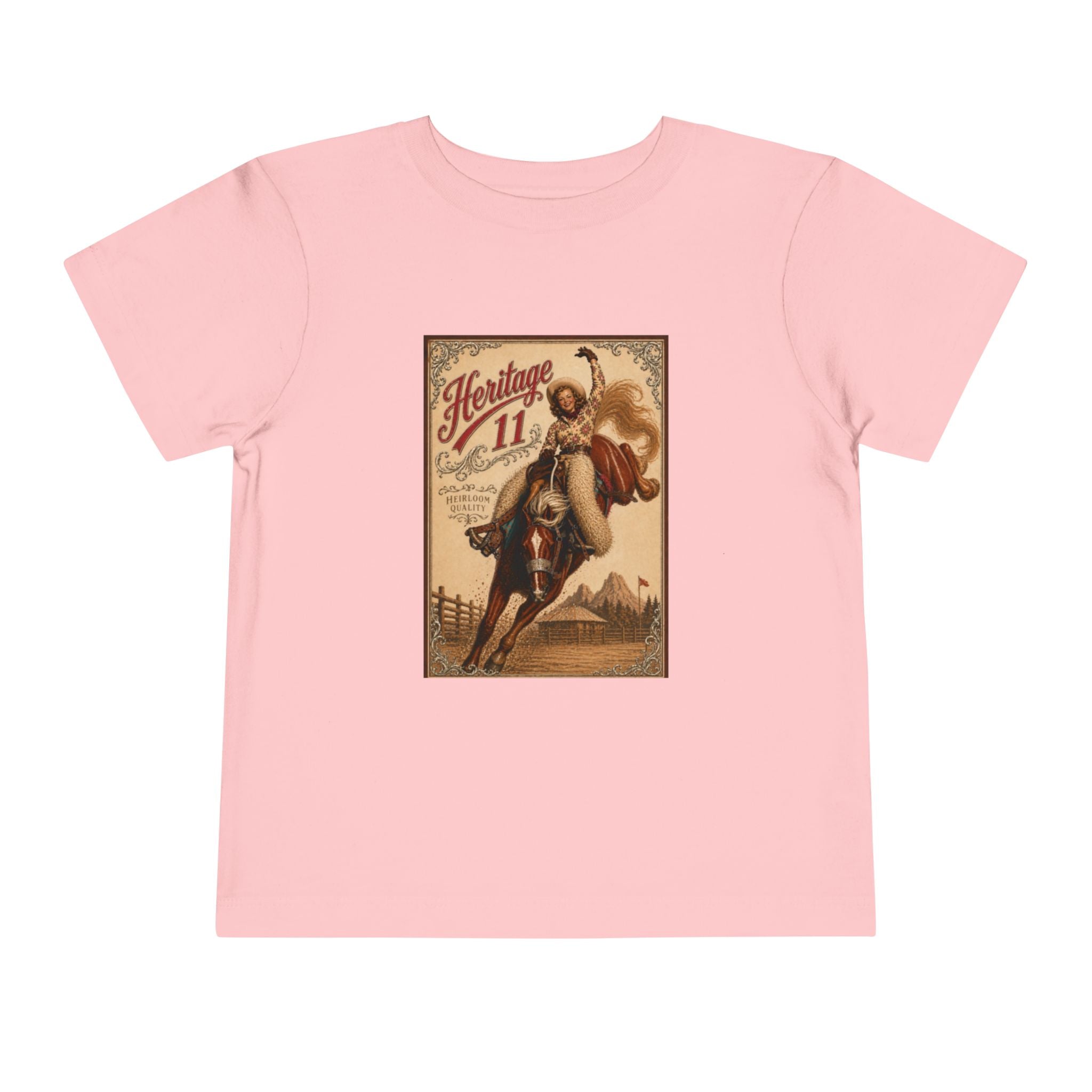 Toddler Tee — Vintage Rodeo 'Heritage 11' Bucking Horse Graphic