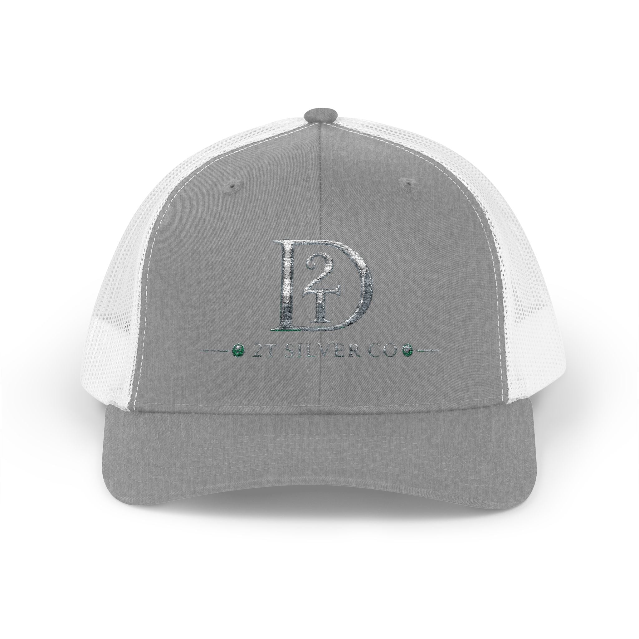 D2 Silver Co. Logo Snapback Trucker Cap — Branded Mesh Baseball Hat