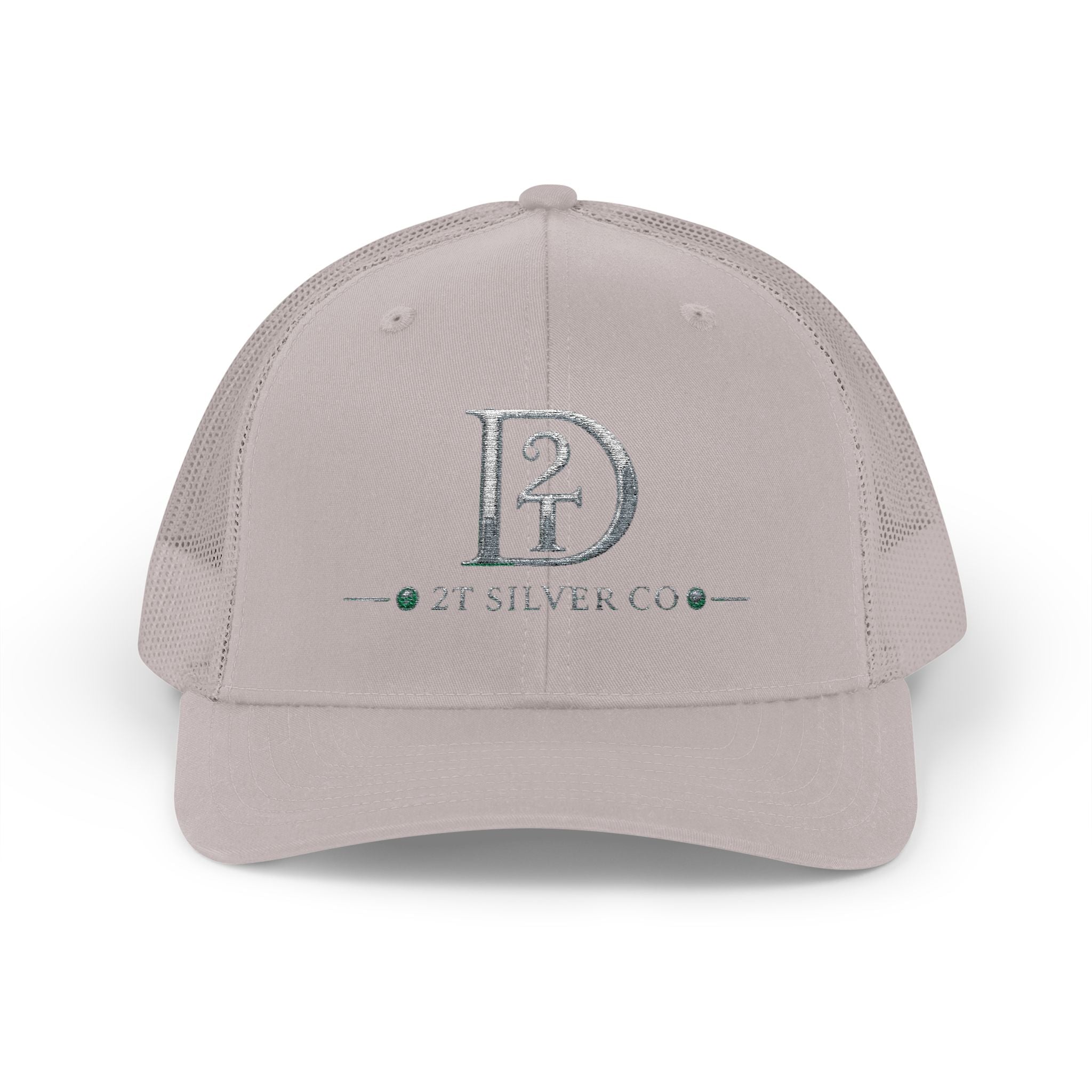D2 Silver Co. Logo Snapback Trucker Cap — Branded Mesh Baseball Hat