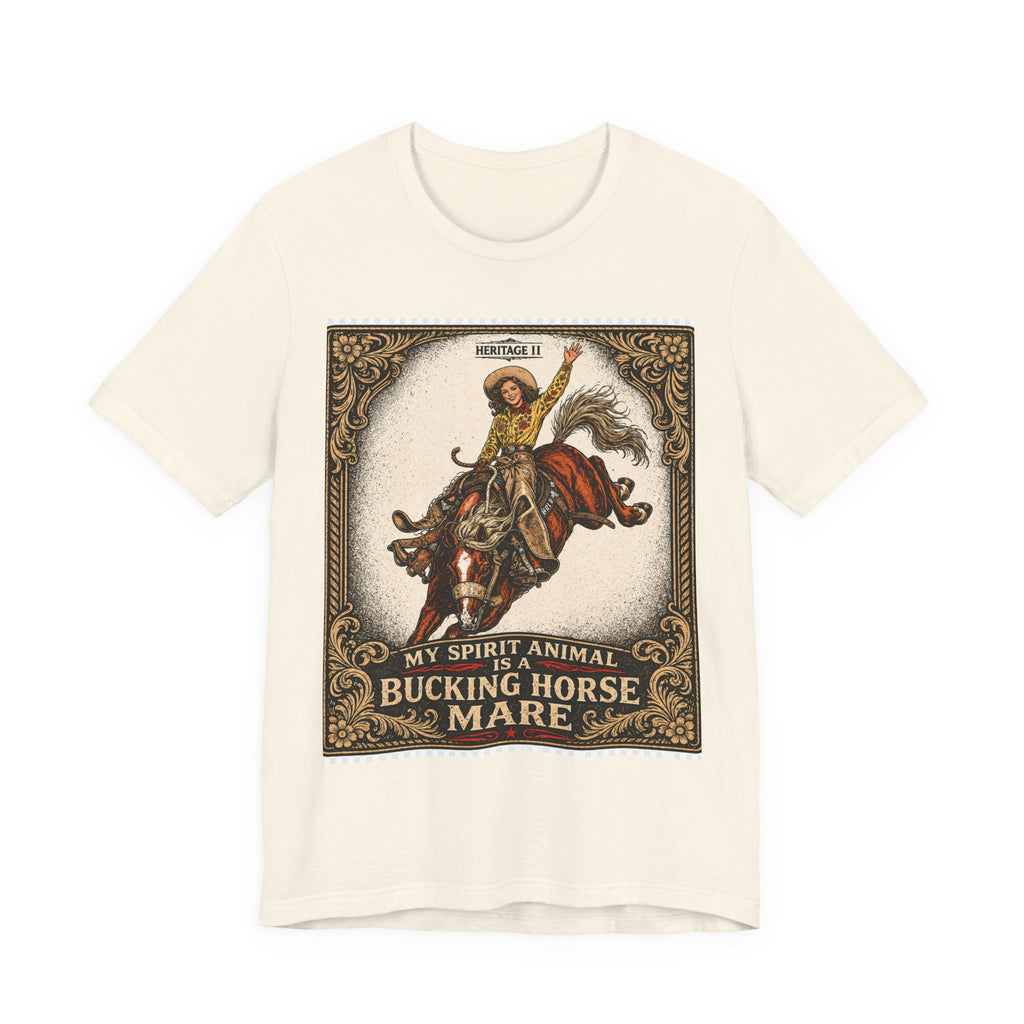Bucking Horse Mare T-Shirt — Vintage Rodeo My Spirit Animal Graphic Tee
