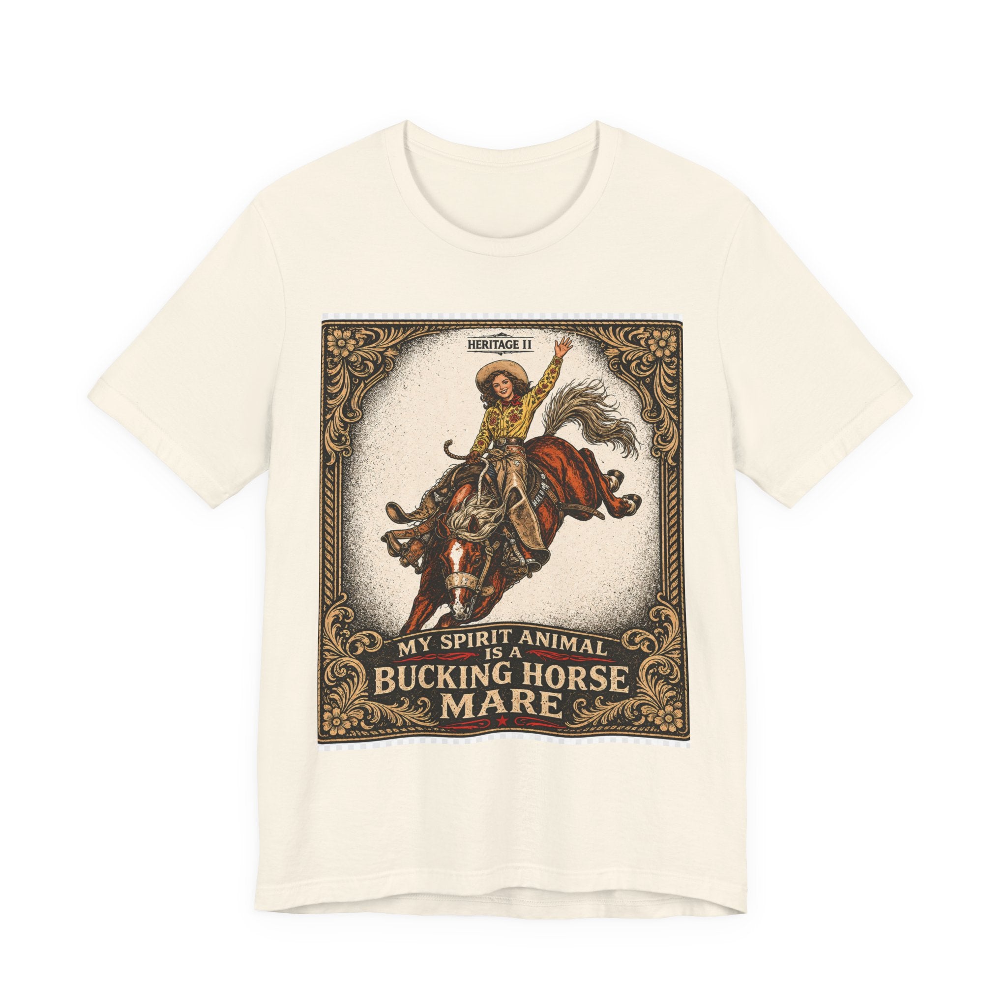 Bucking Horse Mare T-Shirt — Vintage Rodeo My Spirit Animal Graphic Tee