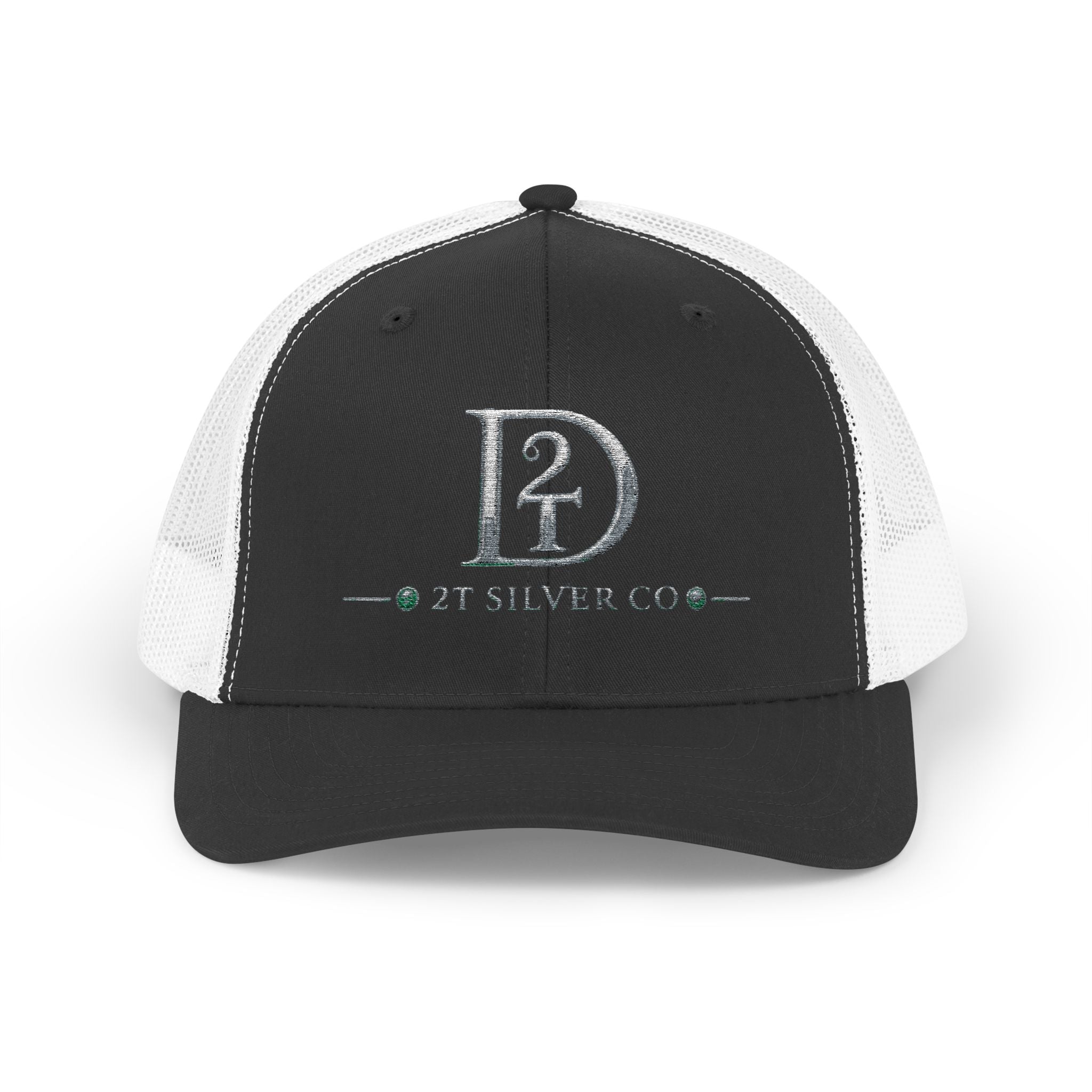 D2 Silver Co. Logo Snapback Trucker Cap — Branded Mesh Baseball Hat