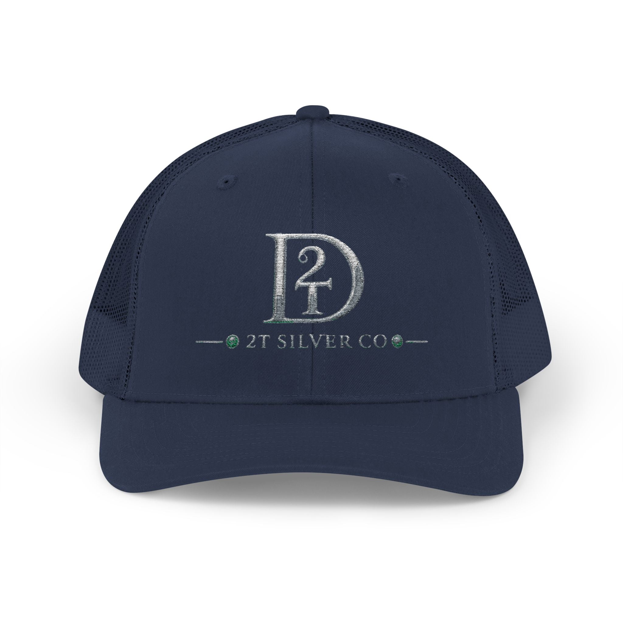 D2 Silver Co. Logo Snapback Trucker Cap — Branded Mesh Baseball Hat