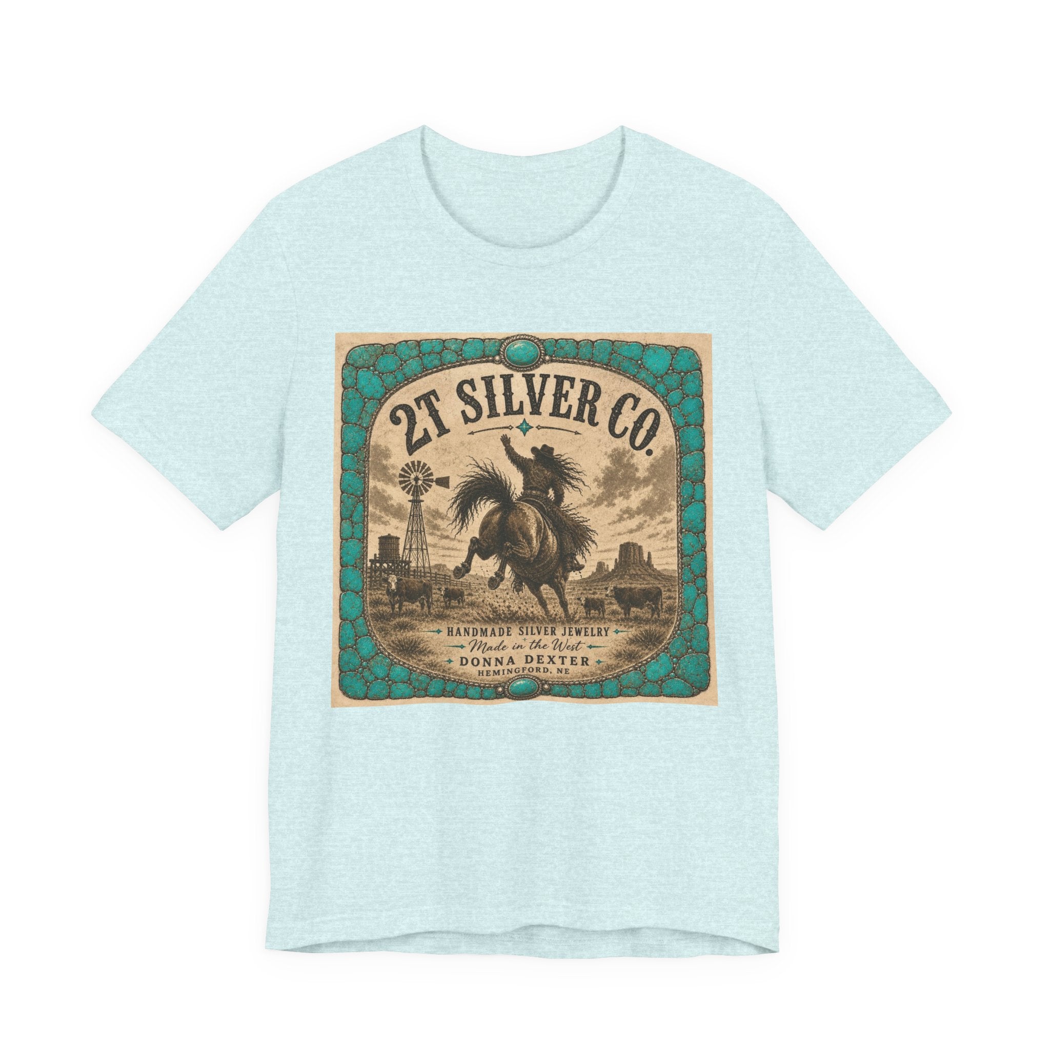 Vintage Western Tee - "2T Silver Co." Cowboy Ranch Graphic Shirt