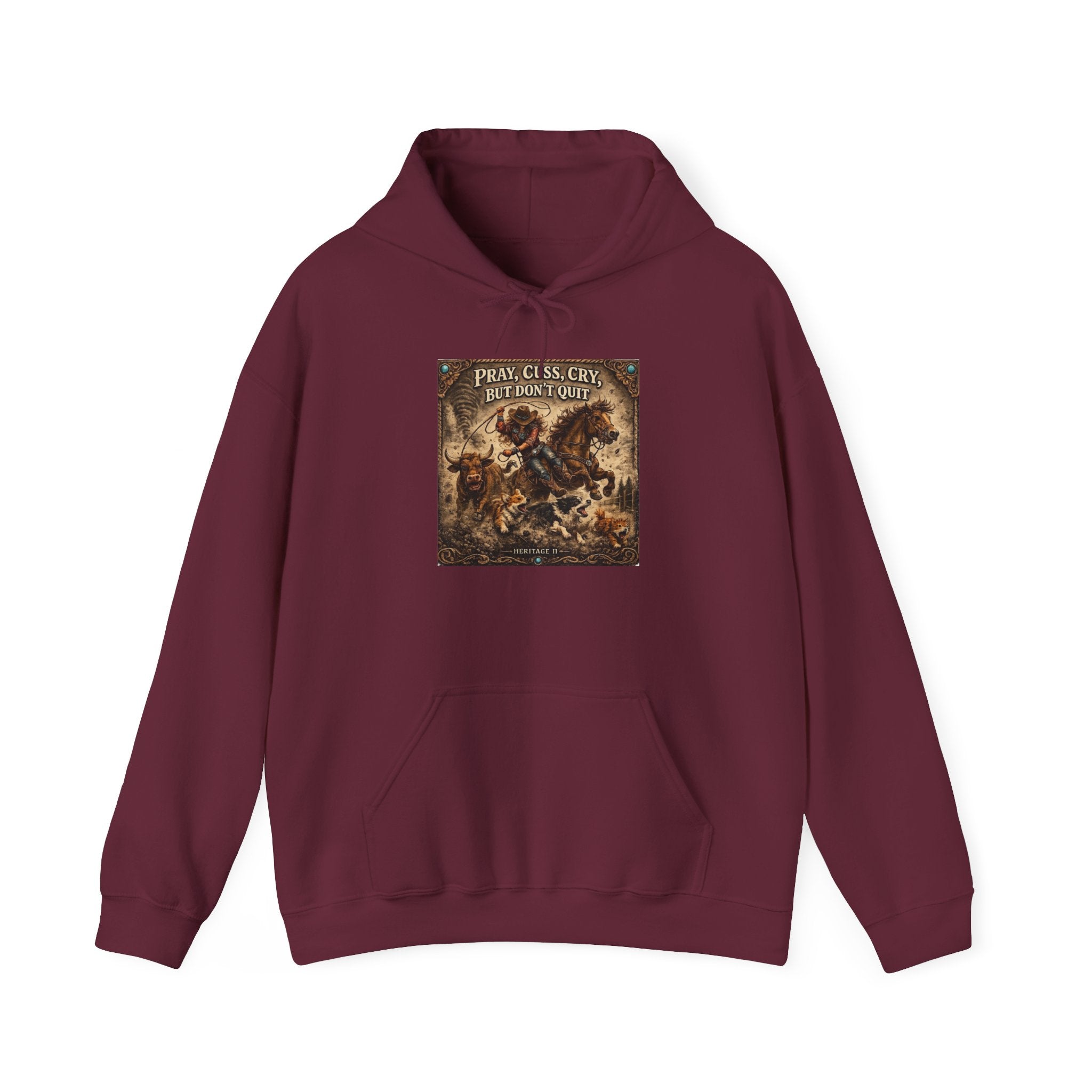 Vintage Angel Battle Hoodie – Pray, Observe, Repent Religious Graphic Sweatshirt