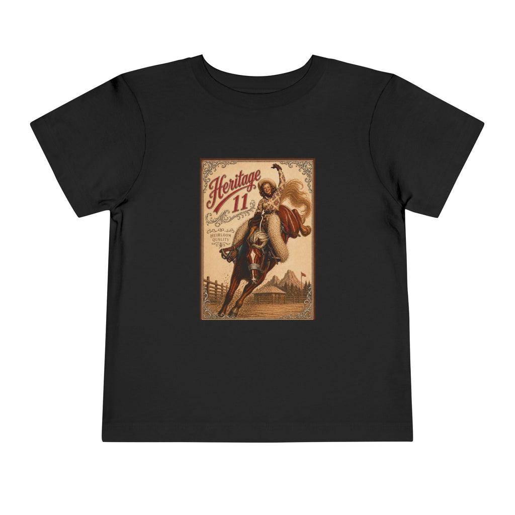 Toddler Tee — Vintage Rodeo 'Heritage 11' Bucking Horse Graphic