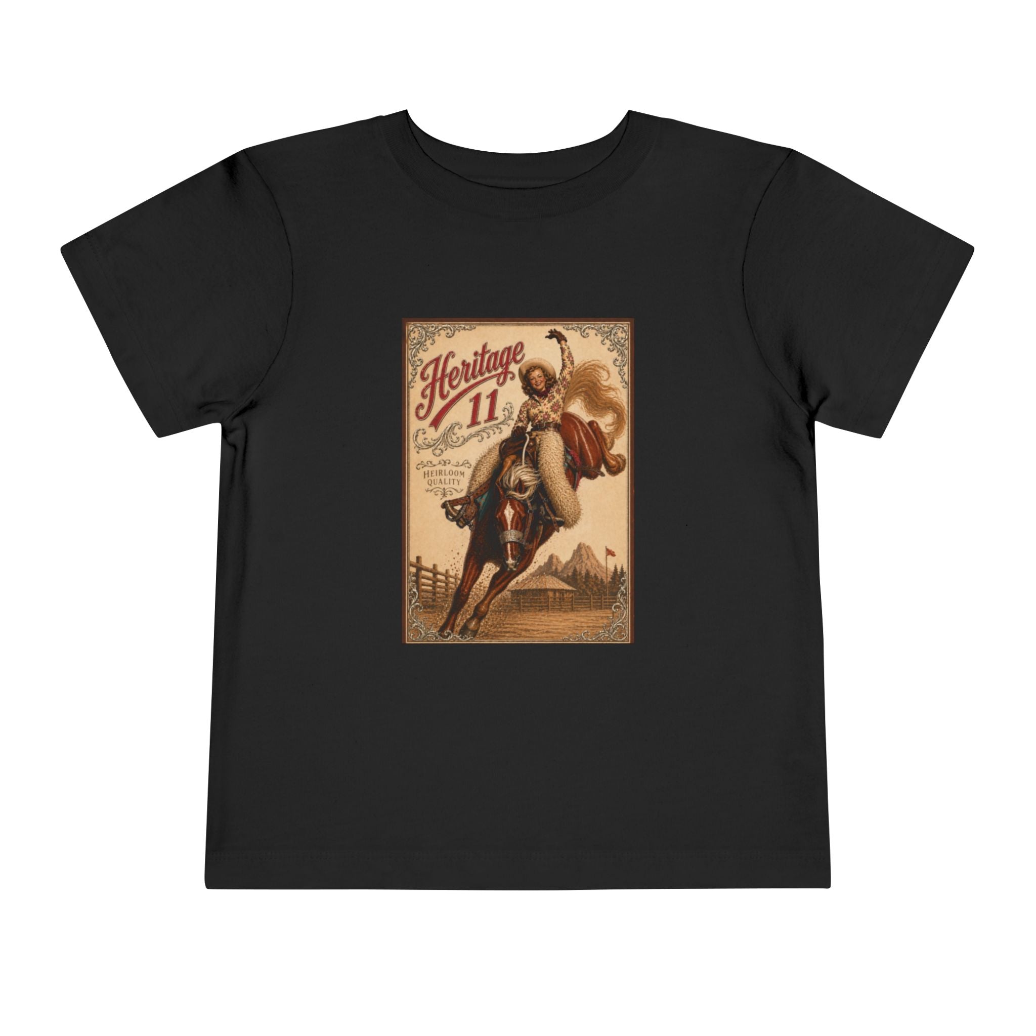 Toddler Tee — Vintage Rodeo 'Heritage 11' Bucking Horse Graphic