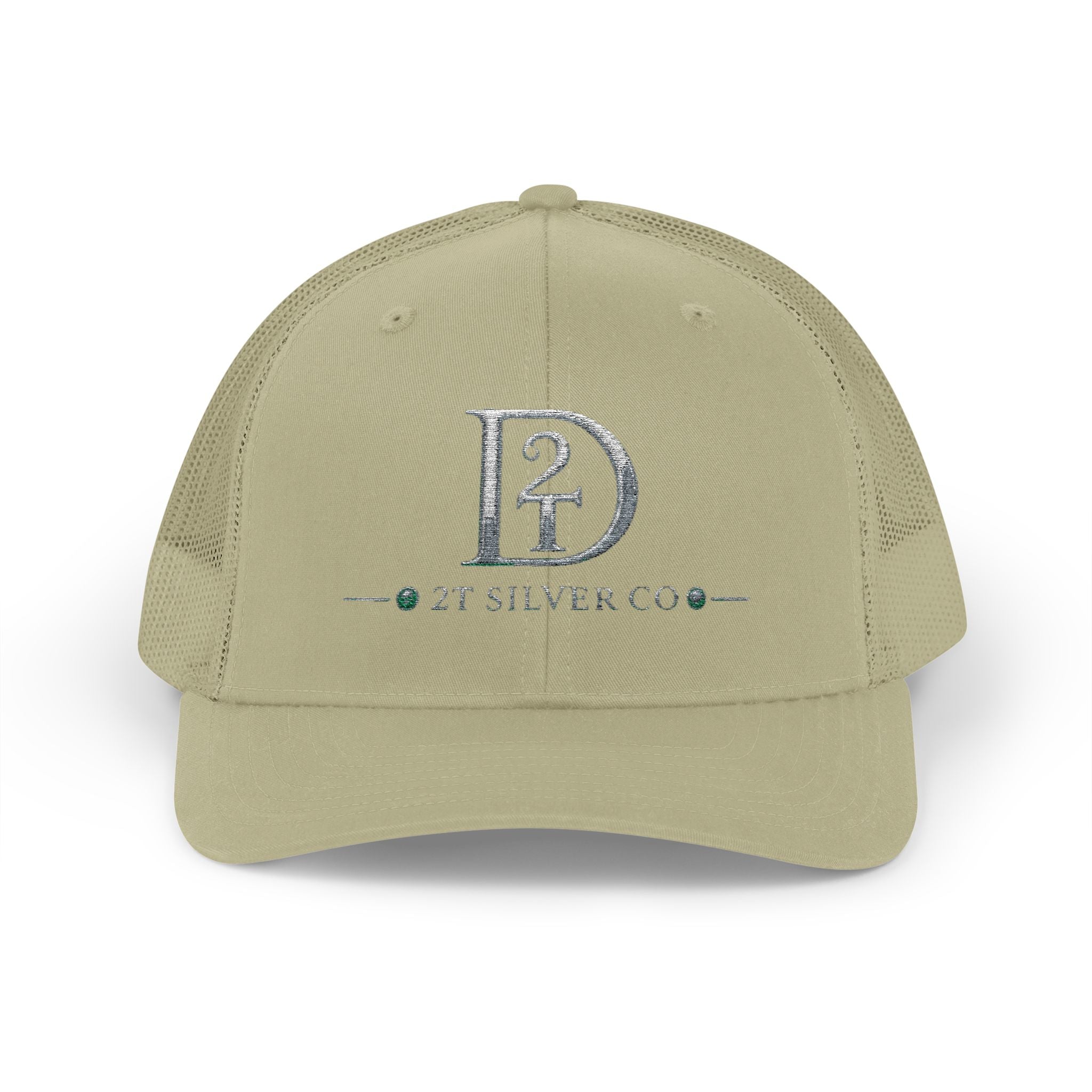 D2 Silver Co. Logo Snapback Trucker Cap — Branded Mesh Baseball Hat