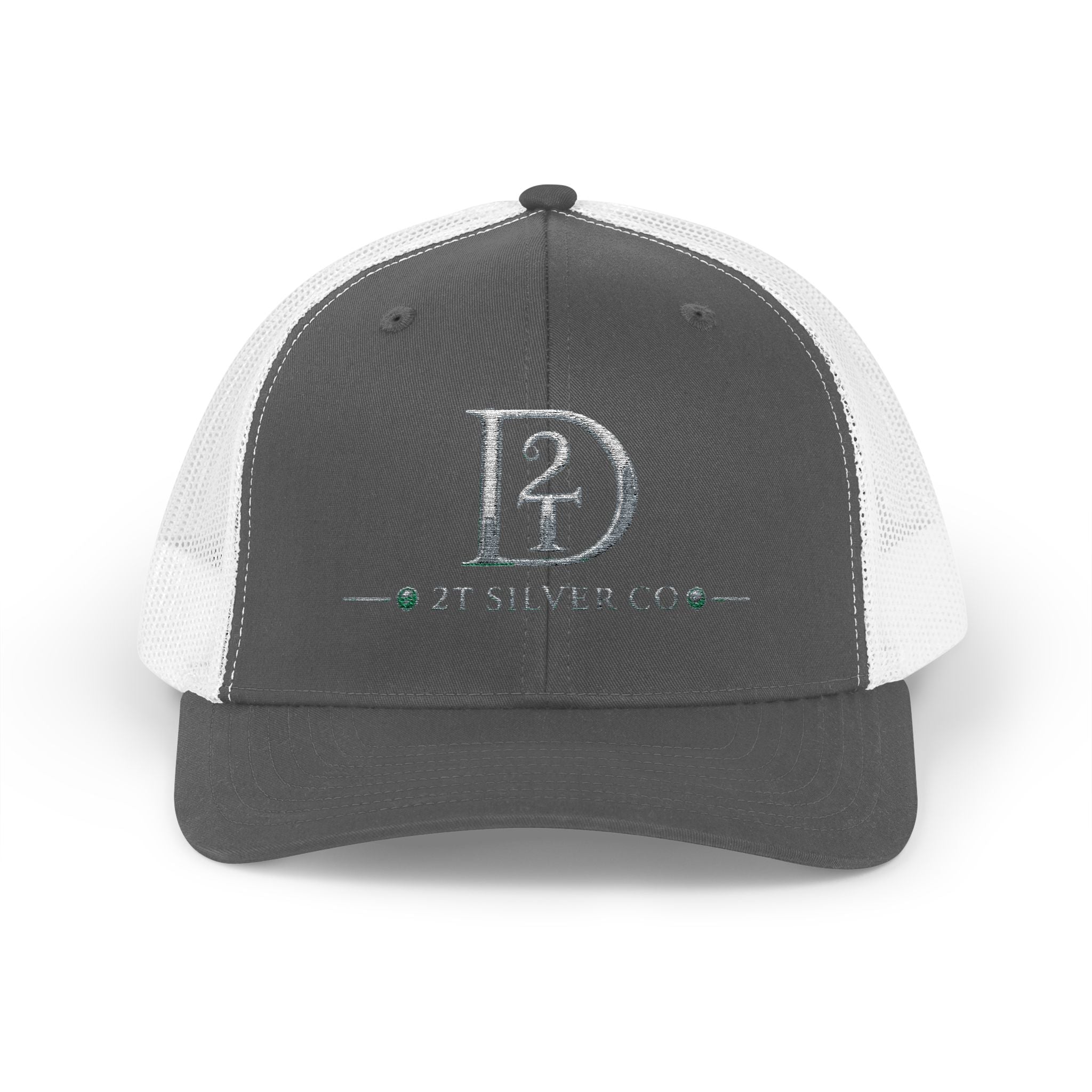 D2 Silver Co. Logo Snapback Trucker Cap — Branded Mesh Baseball Hat