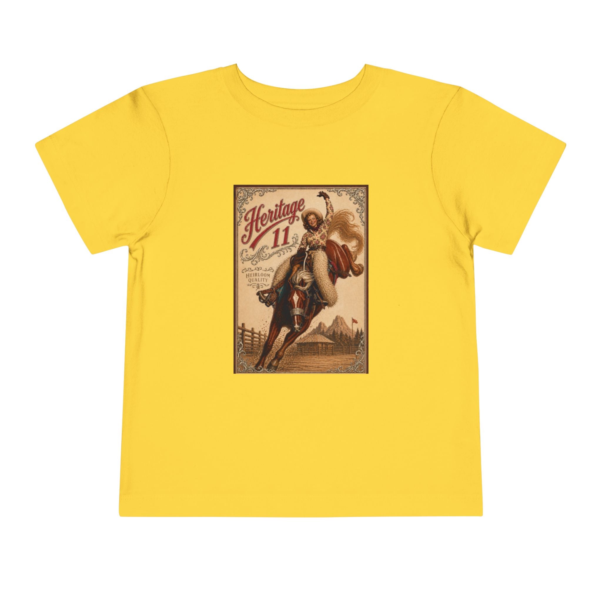 Toddler Tee — Vintage Rodeo 'Heritage 11' Bucking Horse Graphic