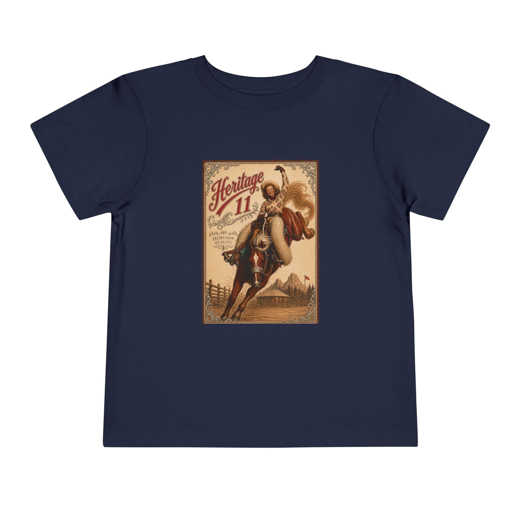 Toddler Tee — Vintage Rodeo 'Heritage 11' Bucking Horse Graphic