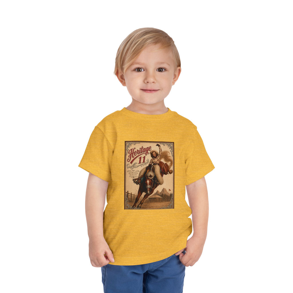 Toddler Tee — Vintage Rodeo 'Heritage 11' Bucking Horse Graphic