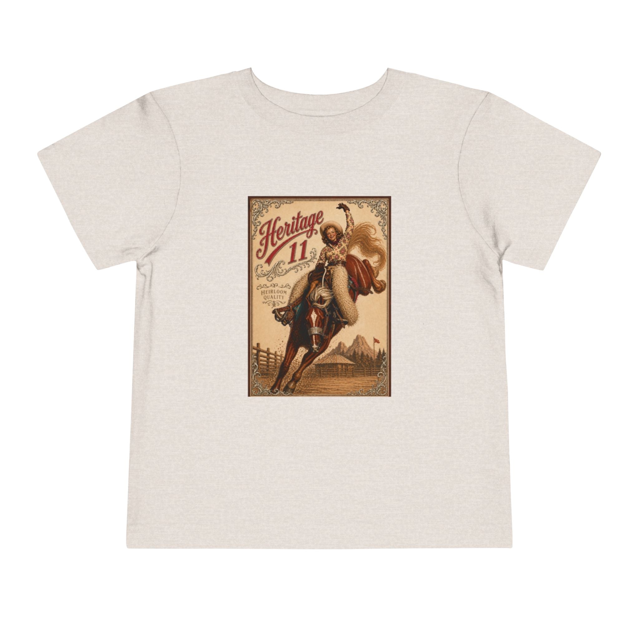 Toddler Tee — Vintage Rodeo 'Heritage 11' Bucking Horse Graphic