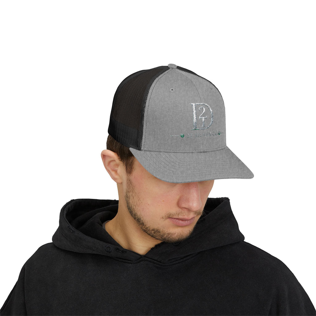 D2 Silver Co. Logo Snapback Trucker Cap — Branded Mesh Baseball Hat