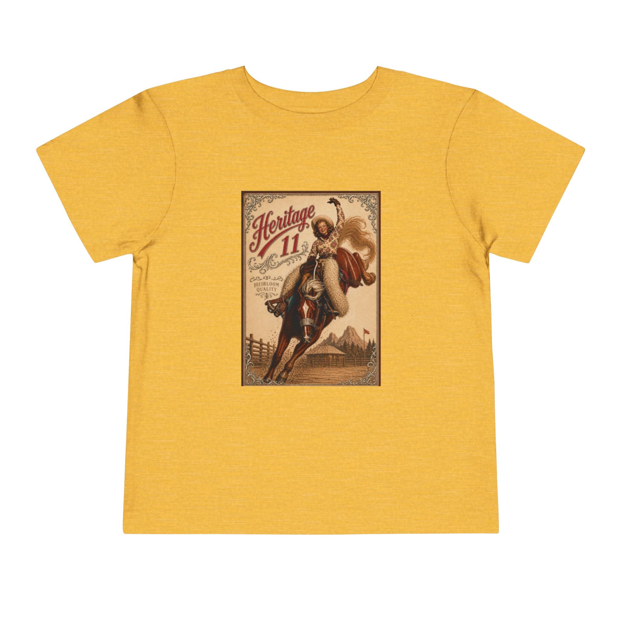 Toddler Tee — Vintage Rodeo 'Heritage 11' Bucking Horse Graphic