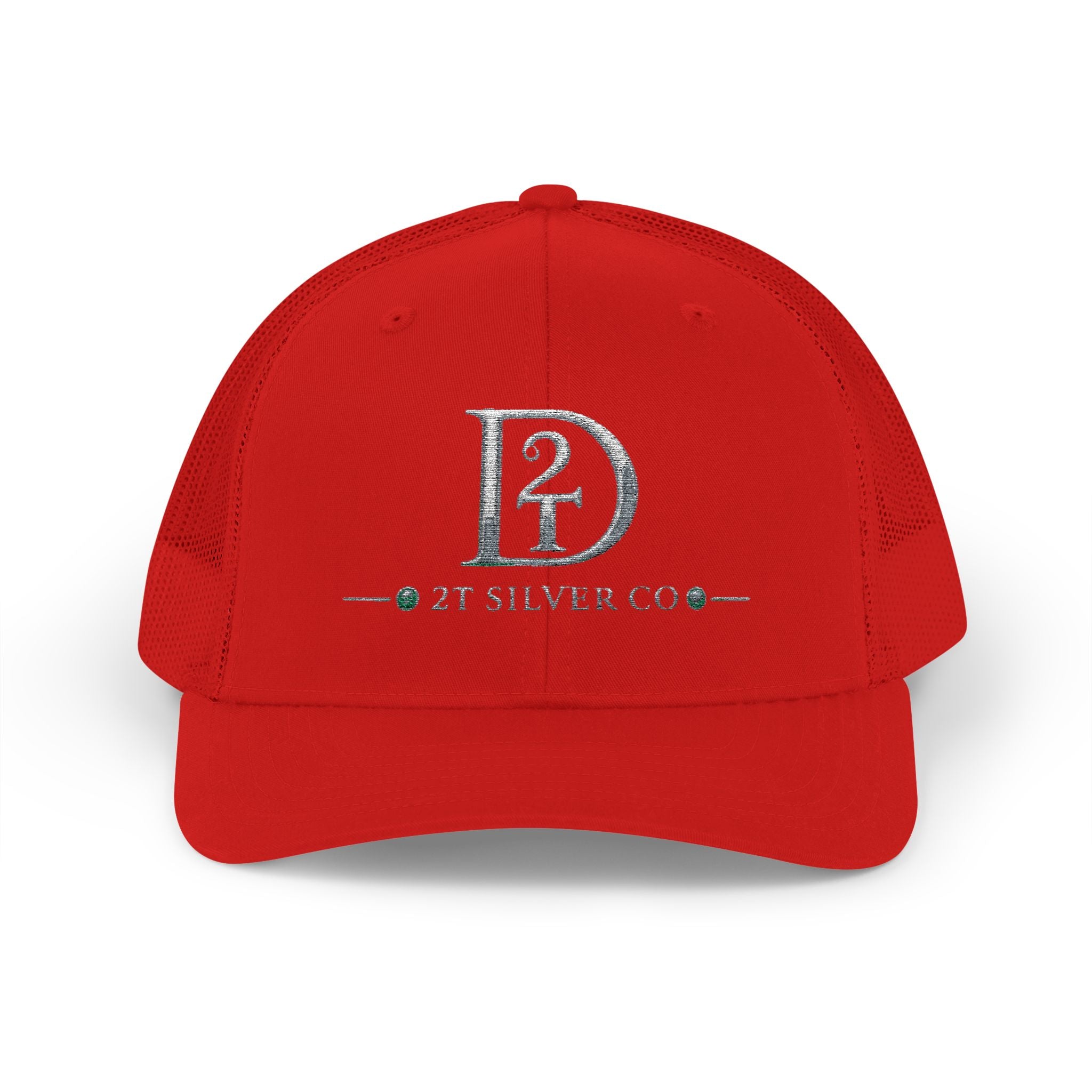 D2 Silver Co. Logo Snapback Trucker Cap — Branded Mesh Baseball Hat