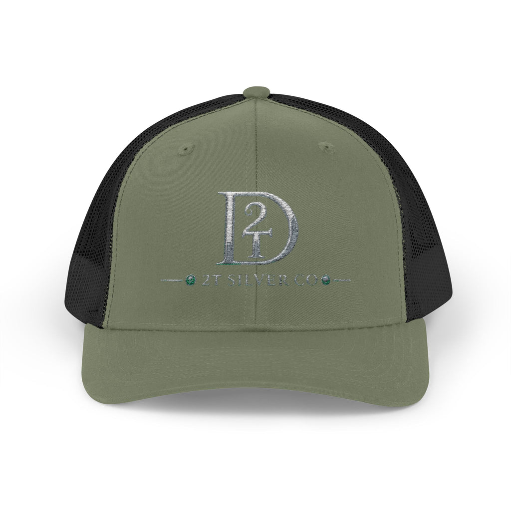D2 Silver Co. Logo Snapback Trucker Cap — Branded Mesh Baseball Hat