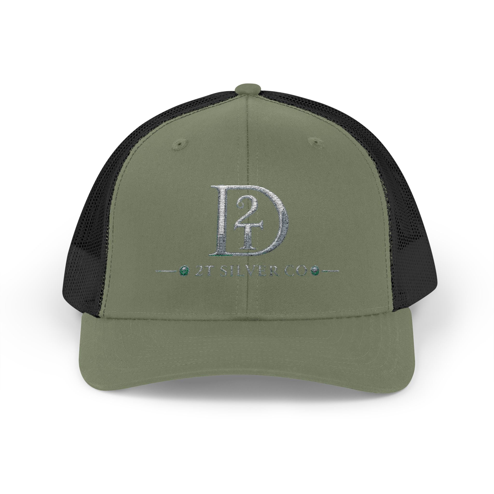 D2 Silver Co. Logo Snapback Trucker Cap — Branded Mesh Baseball Hat