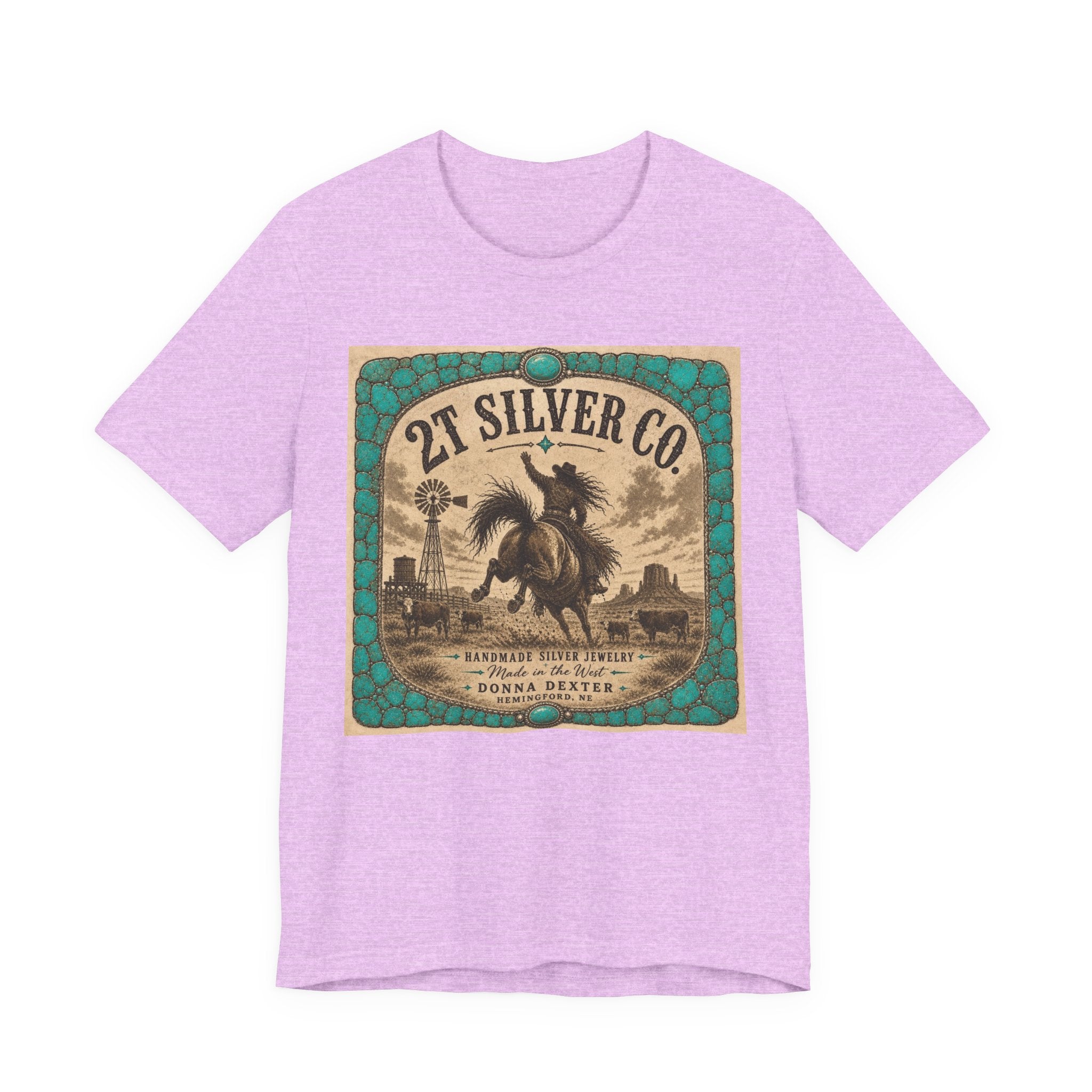 Vintage Western Tee - "2T Silver Co." Cowboy Ranch Graphic Shirt