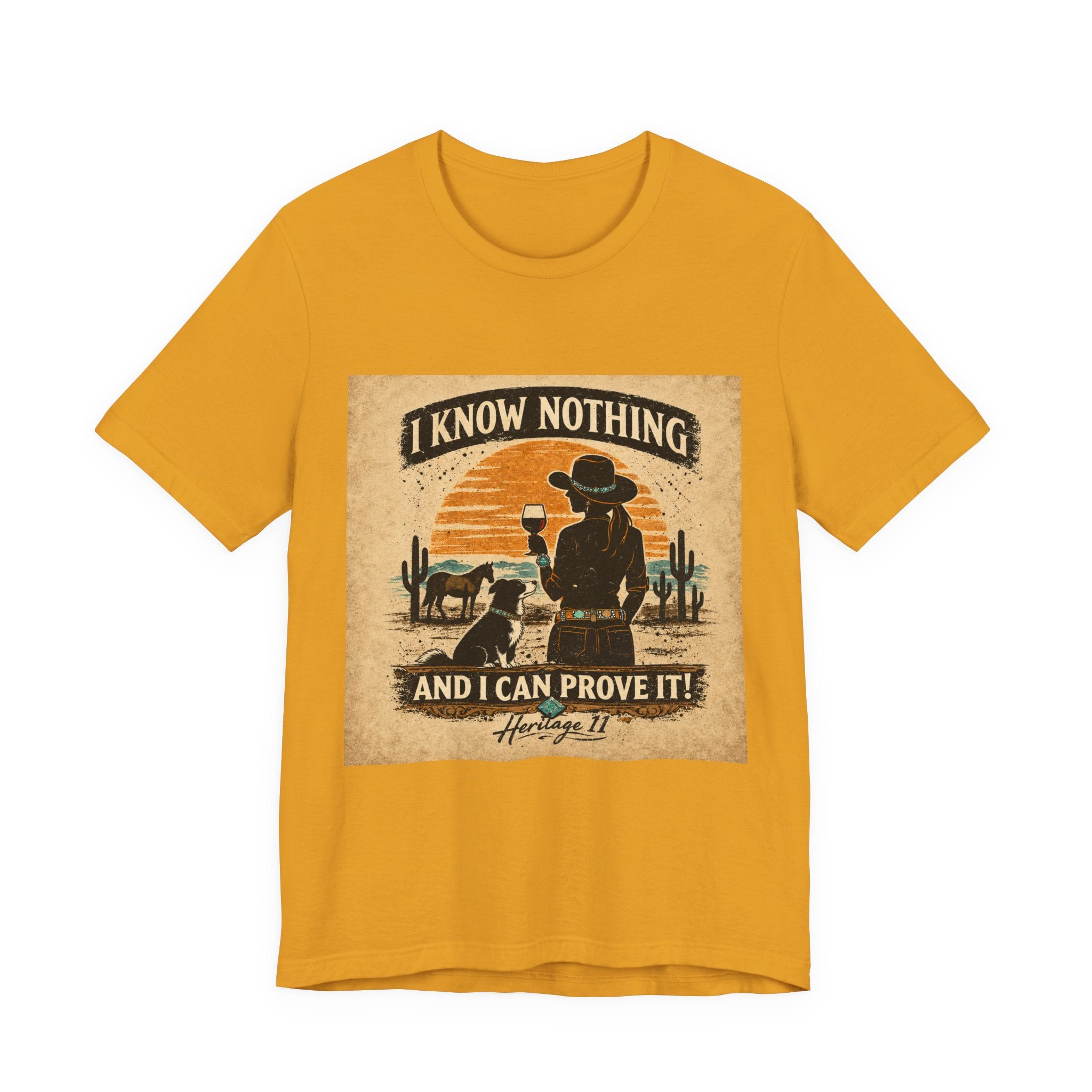I Know Nothing Cowboy Tee — Vintage Western Graphic T-Shirt