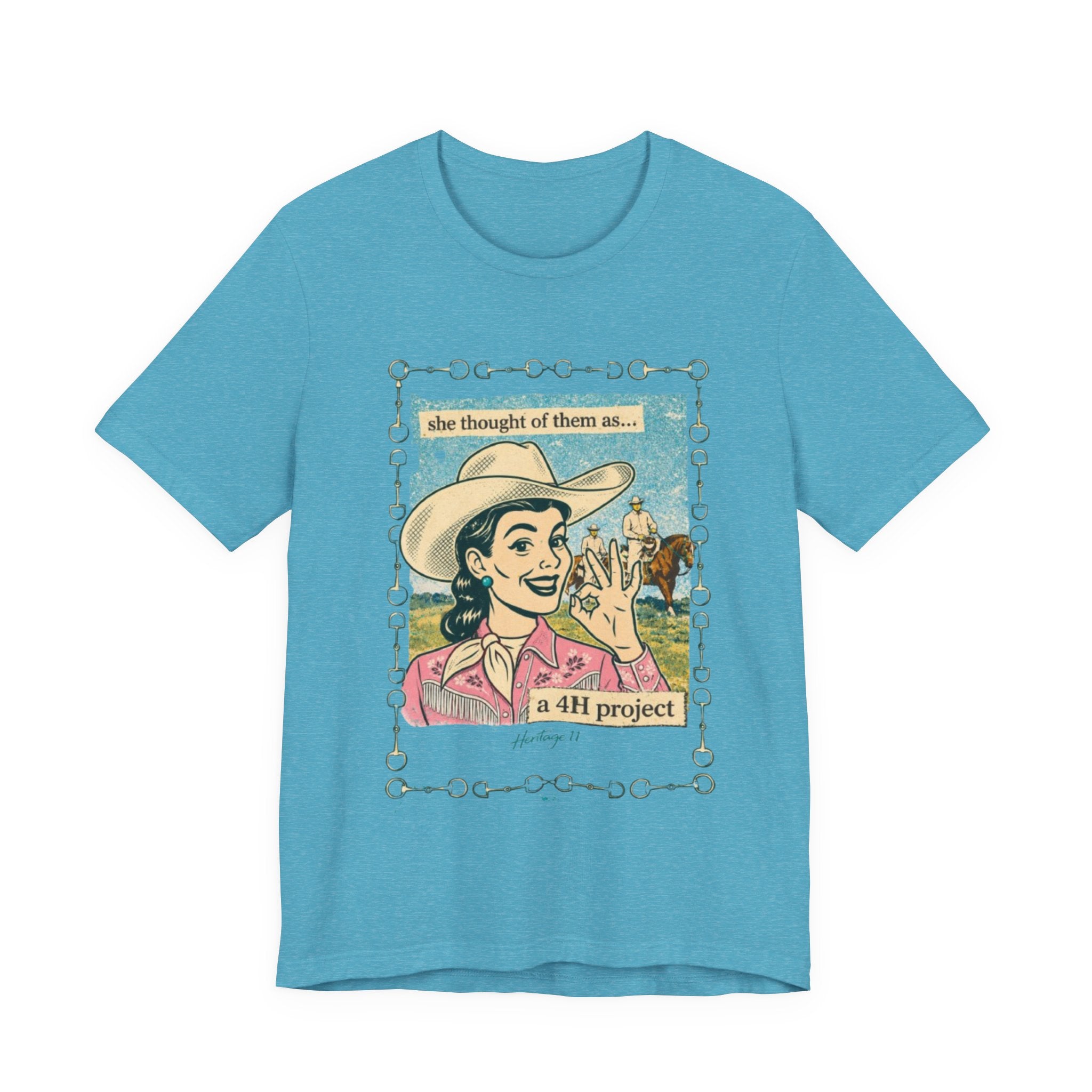 Cowgirl Retro Tee — "She Thought of Them As… a 4-H Project"