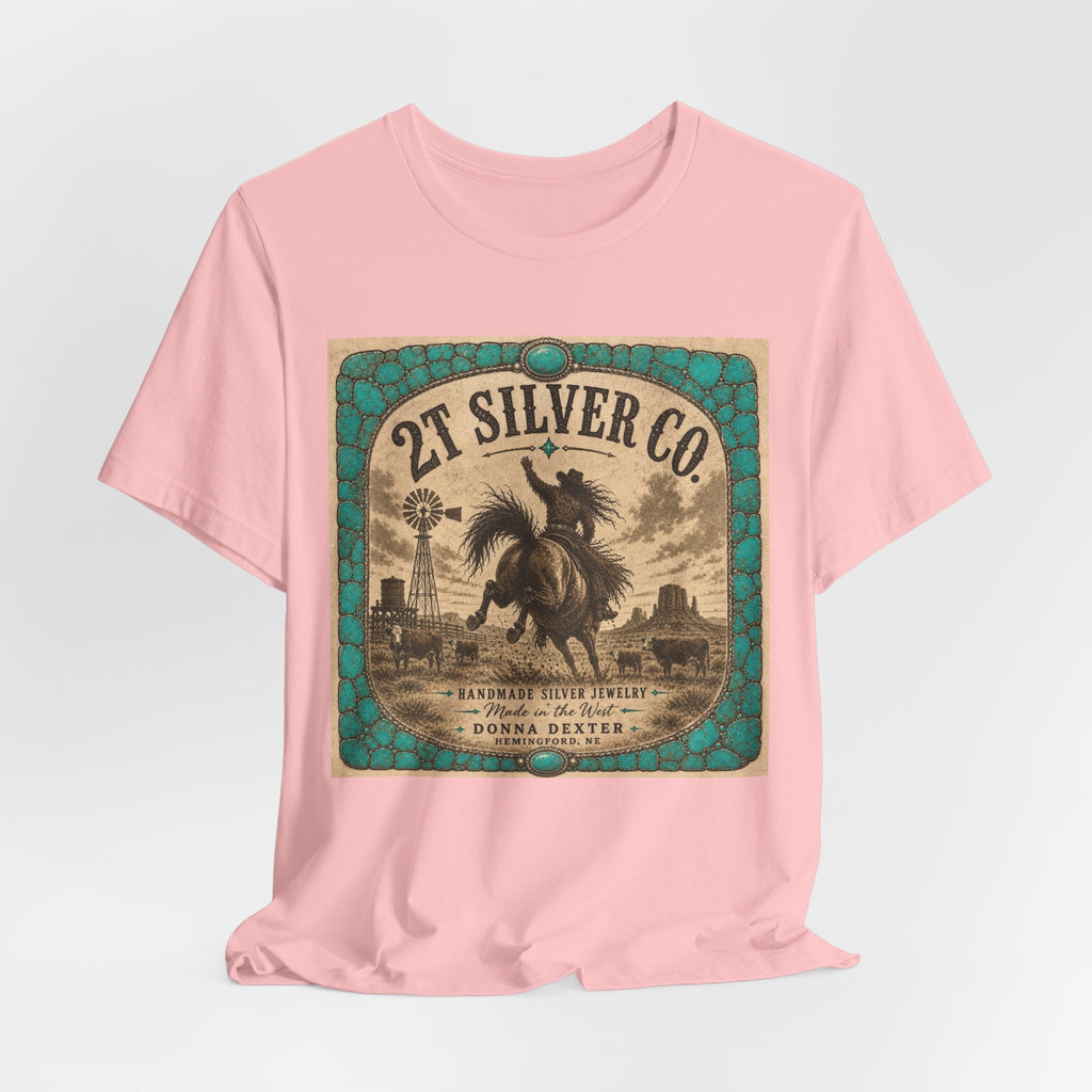 Vintage Western Tee - "2T Silver Co." Cowboy Ranch Graphic Shirt