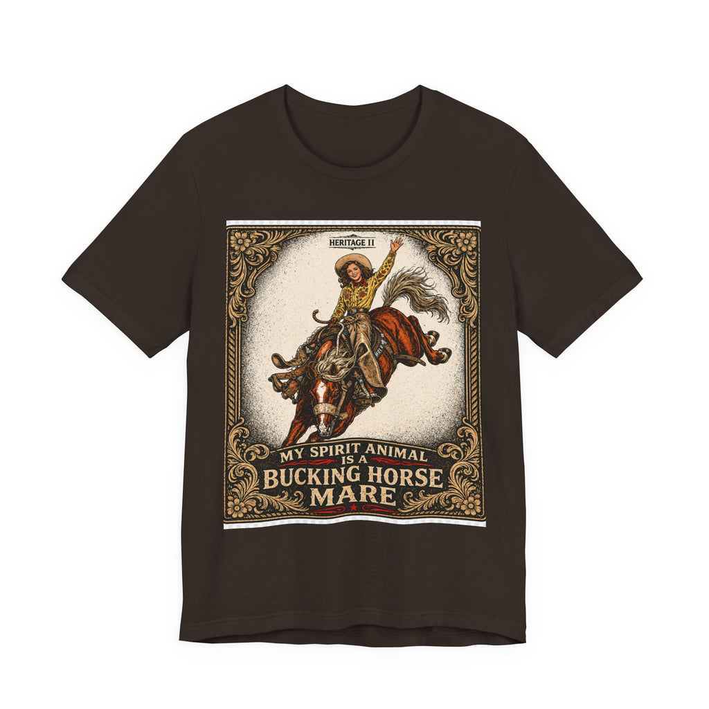 Bucking Horse Mare T-Shirt — Vintage Rodeo My Spirit Animal Graphic Tee