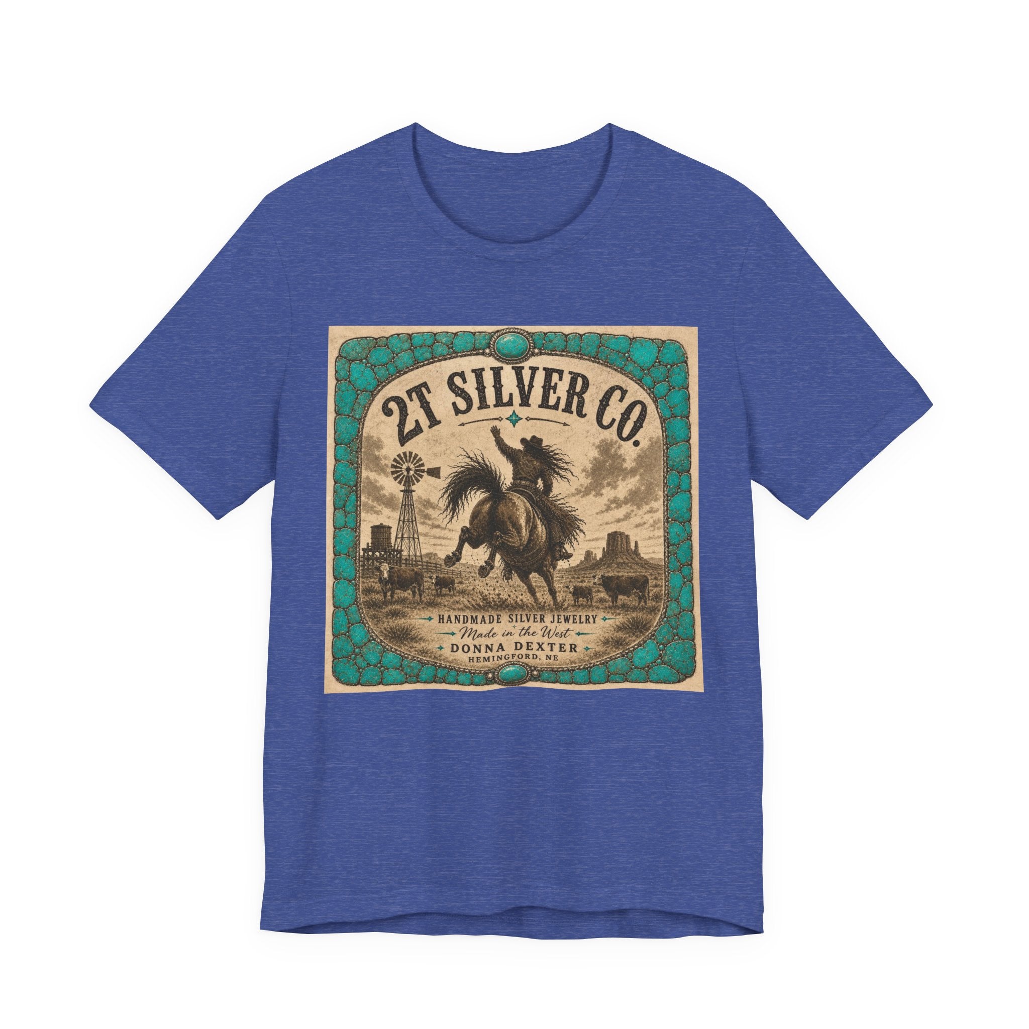 Vintage Western Tee - "2T Silver Co." Cowboy Ranch Graphic Shirt