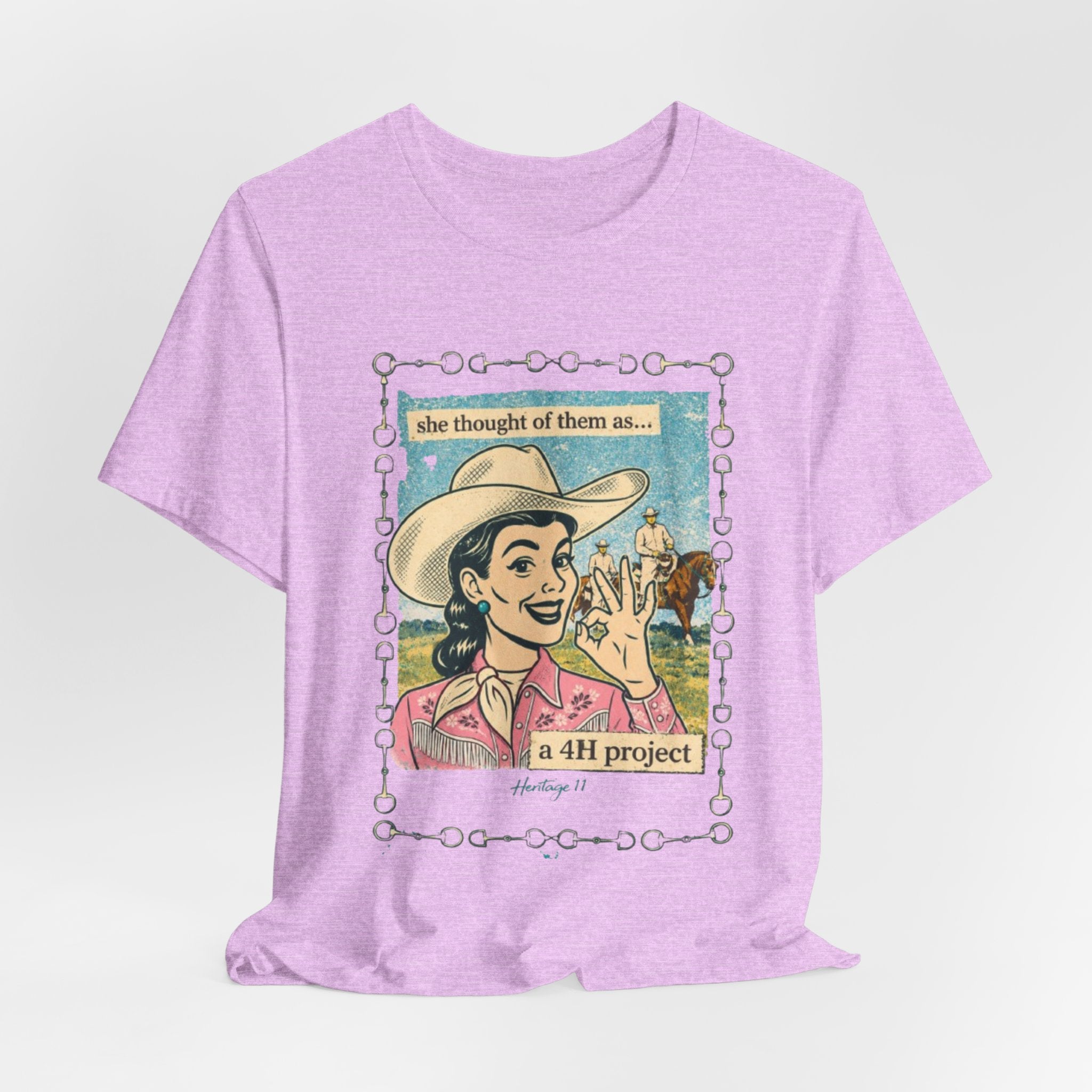 Cowgirl Retro Tee — "She Thought of Them As… a 4-H Project"