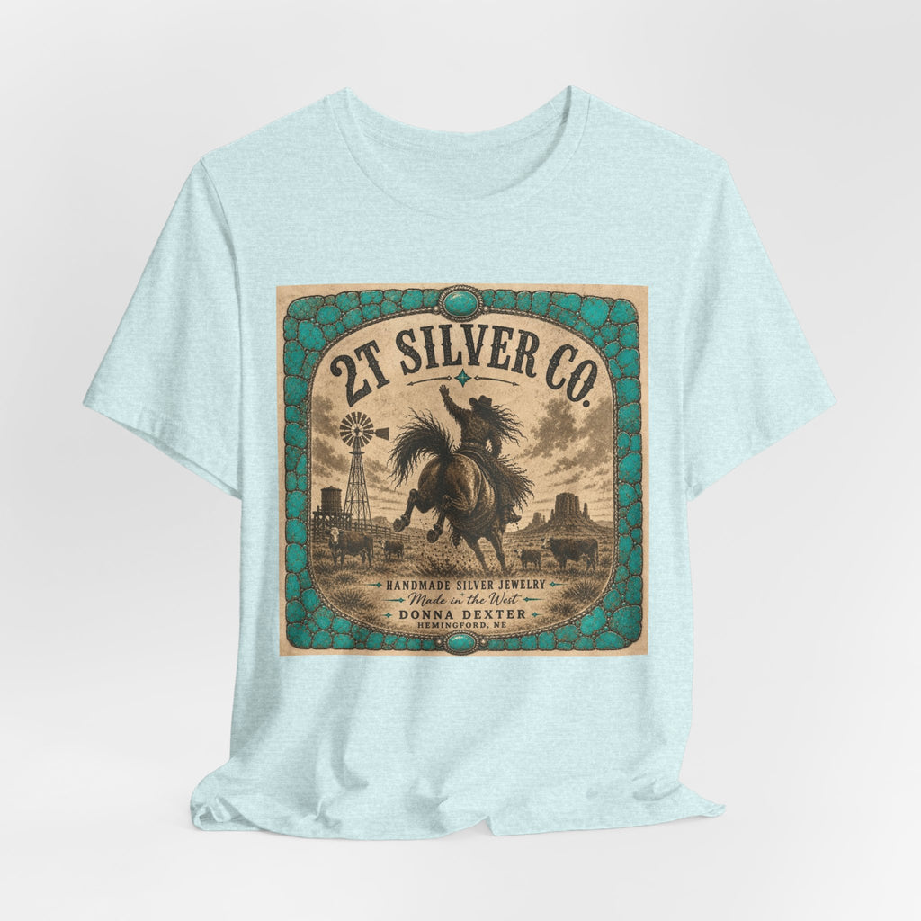 Vintage Western Tee - "2T Silver Co." Cowboy Ranch Graphic Shirt