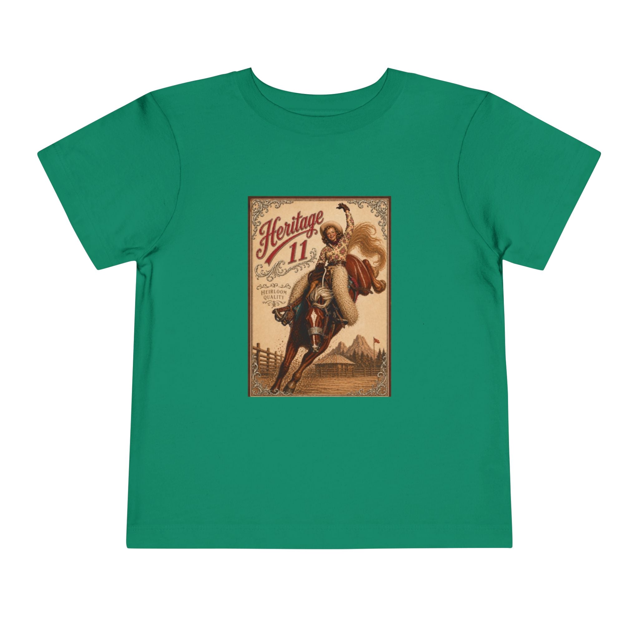 Toddler Tee — Vintage Rodeo 'Heritage 11' Bucking Horse Graphic