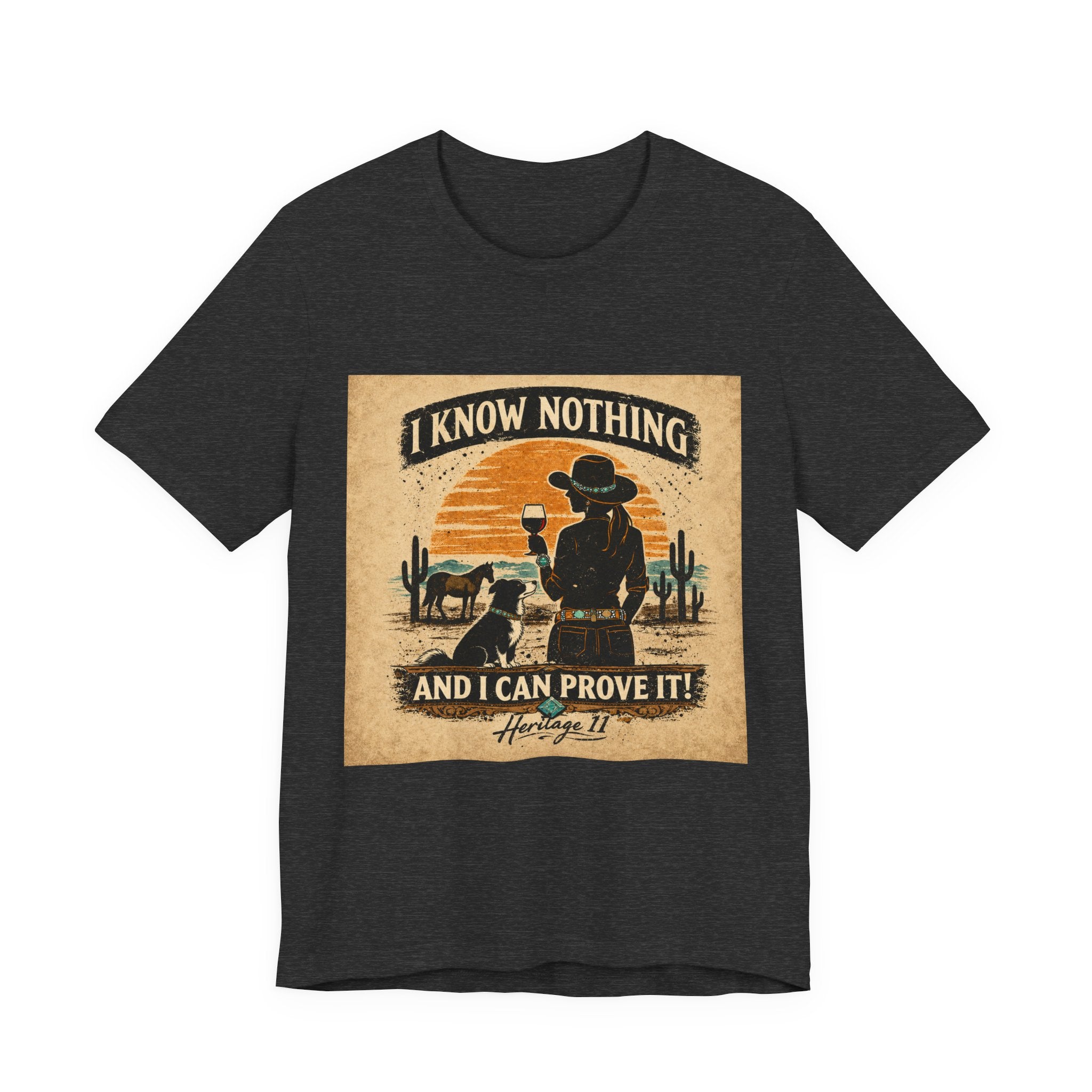 I Know Nothing Cowboy Tee — Vintage Western Graphic T-Shirt