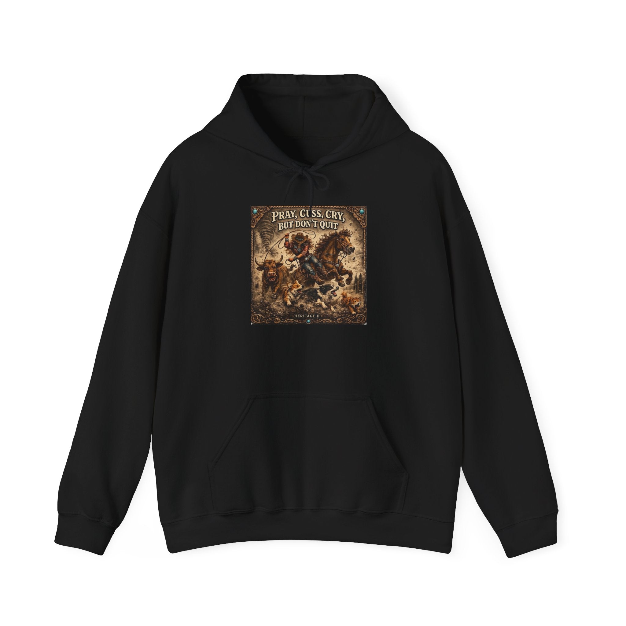 Vintage Angel Battle Hoodie – Pray, Observe, Repent Religious Graphic Sweatshirt