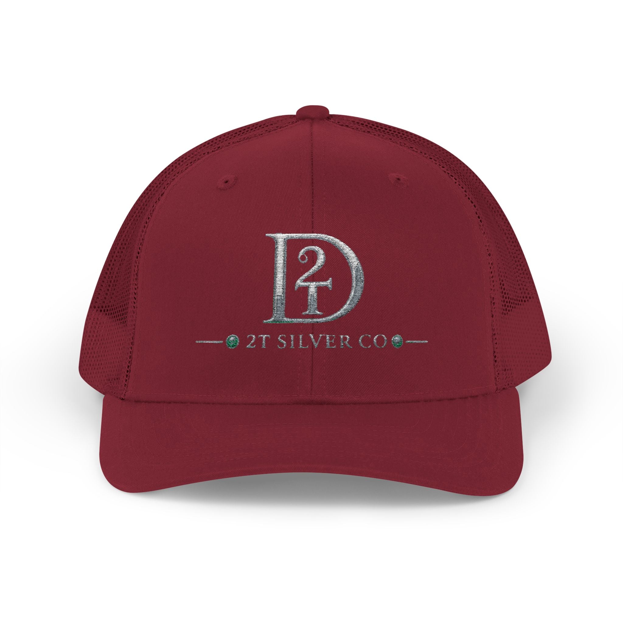 D2 Silver Co. Logo Snapback Trucker Cap — Branded Mesh Baseball Hat