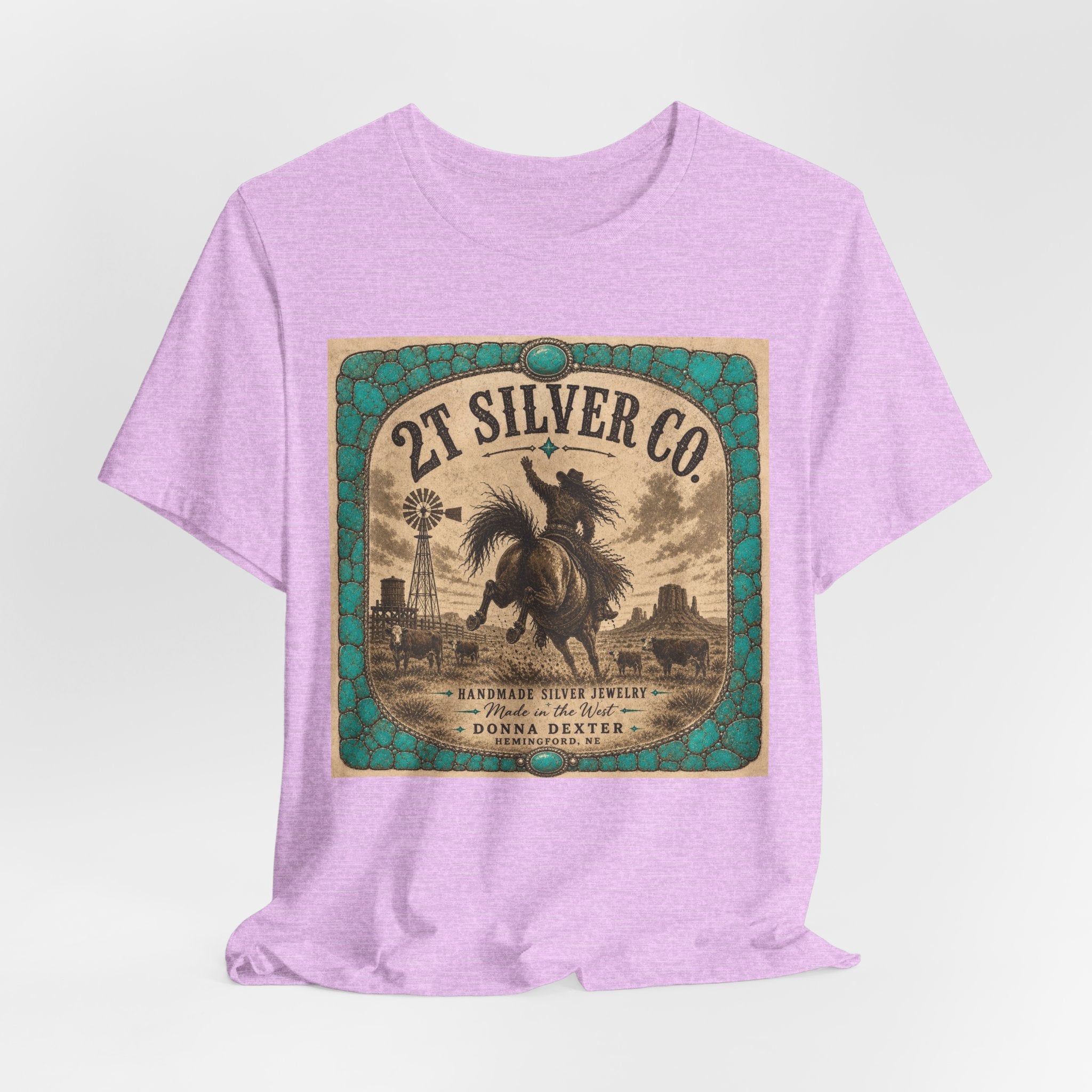 Vintage Western Tee - "2T Silver Co." Cowboy Ranch Graphic Shirt
