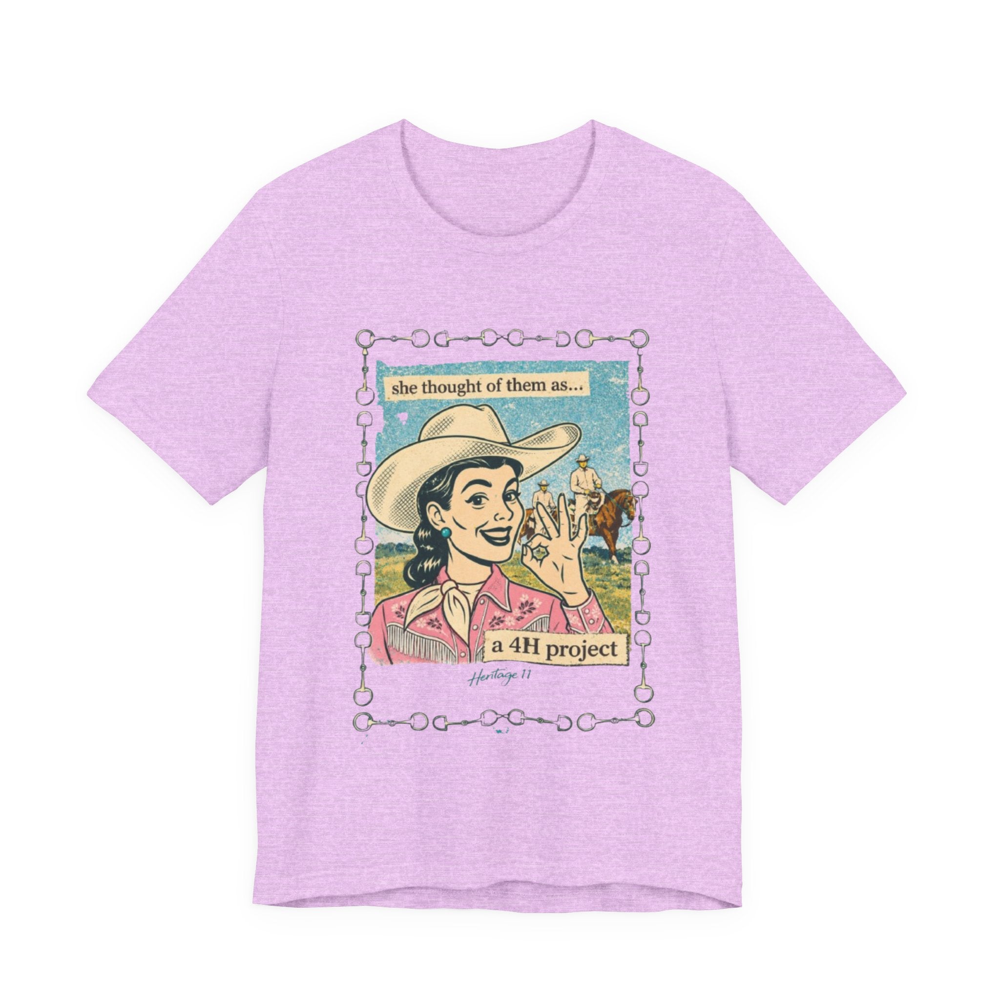 Cowgirl Retro Tee — "She Thought of Them As… a 4-H Project"