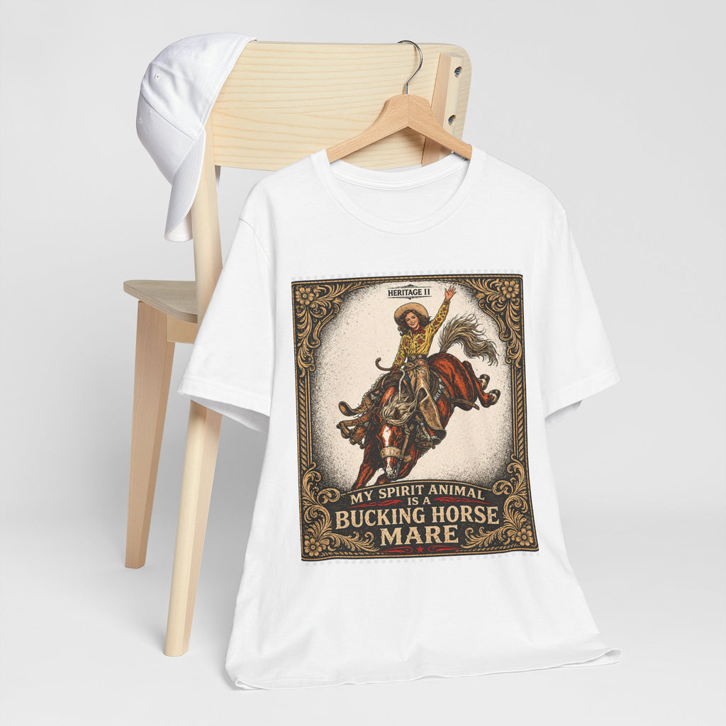 Bucking Horse Mare T-Shirt — Vintage Rodeo My Spirit Animal Graphic Tee