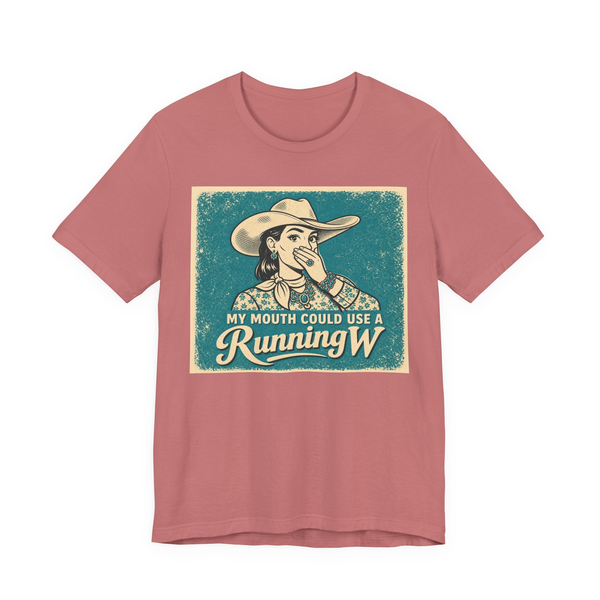 Running W Vintage Cowboy T-Shirt — "My Mouth Could Use a Running W" Funny Western Tee