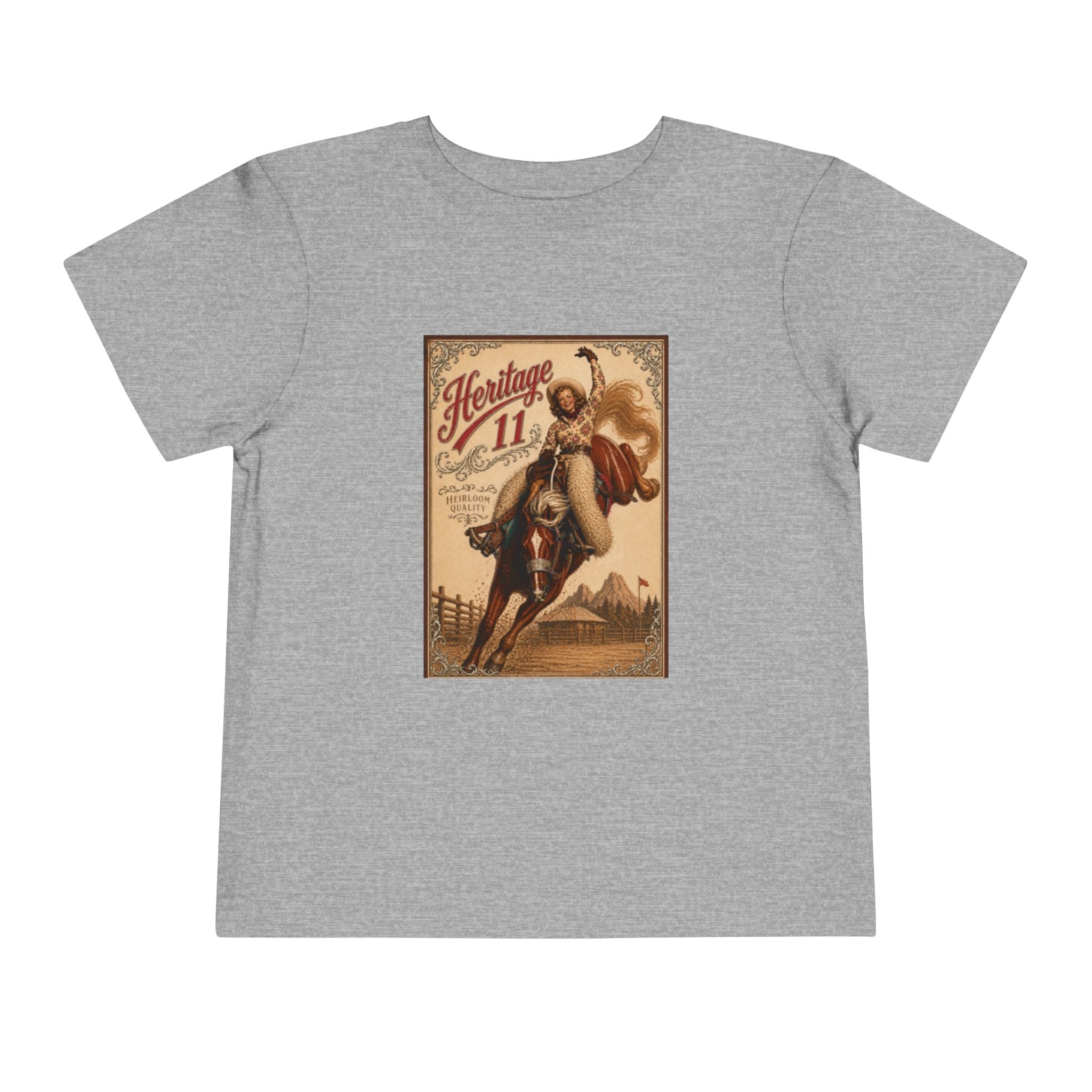 Toddler Tee — Vintage Rodeo 'Heritage 11' Bucking Horse Graphic