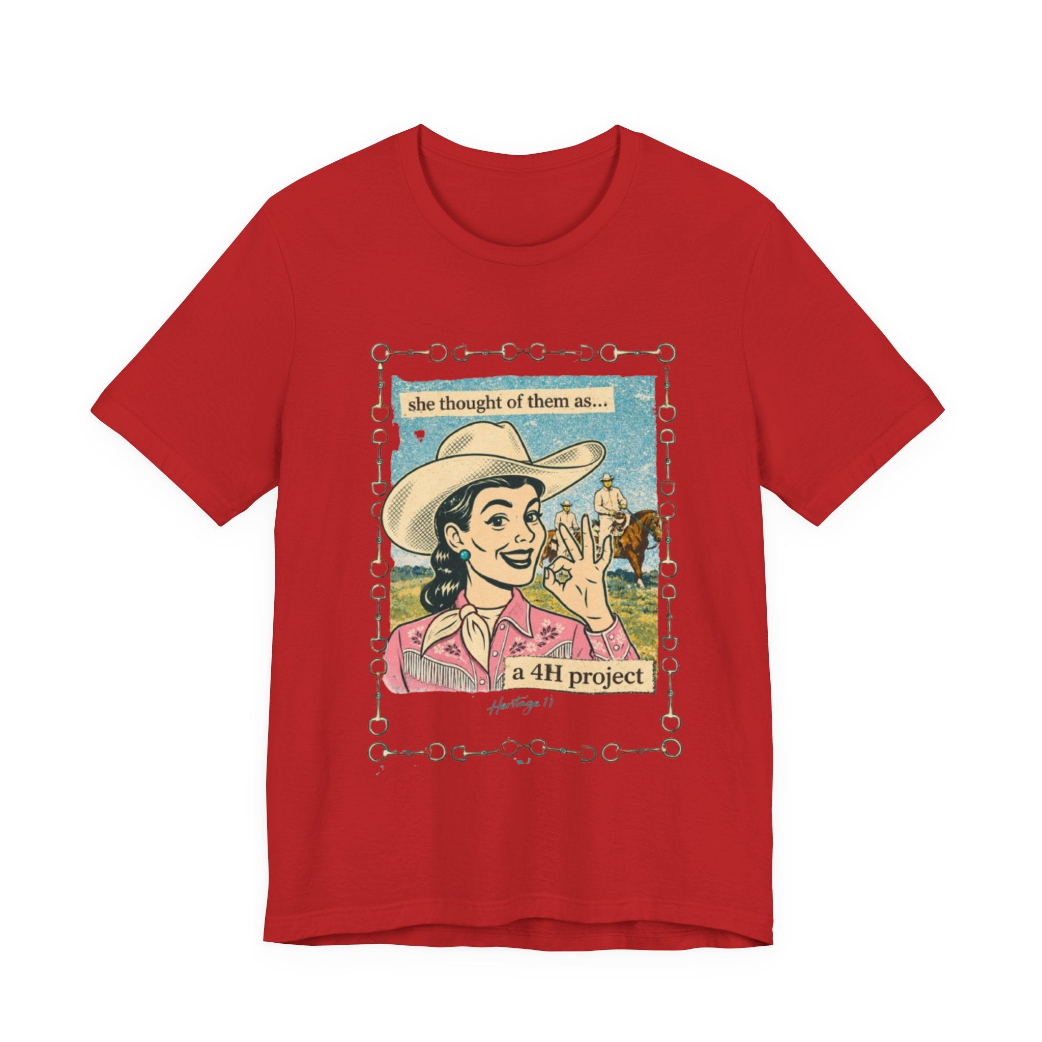 Cowgirl Retro Tee — "She Thought of Them As… a 4-H Project"