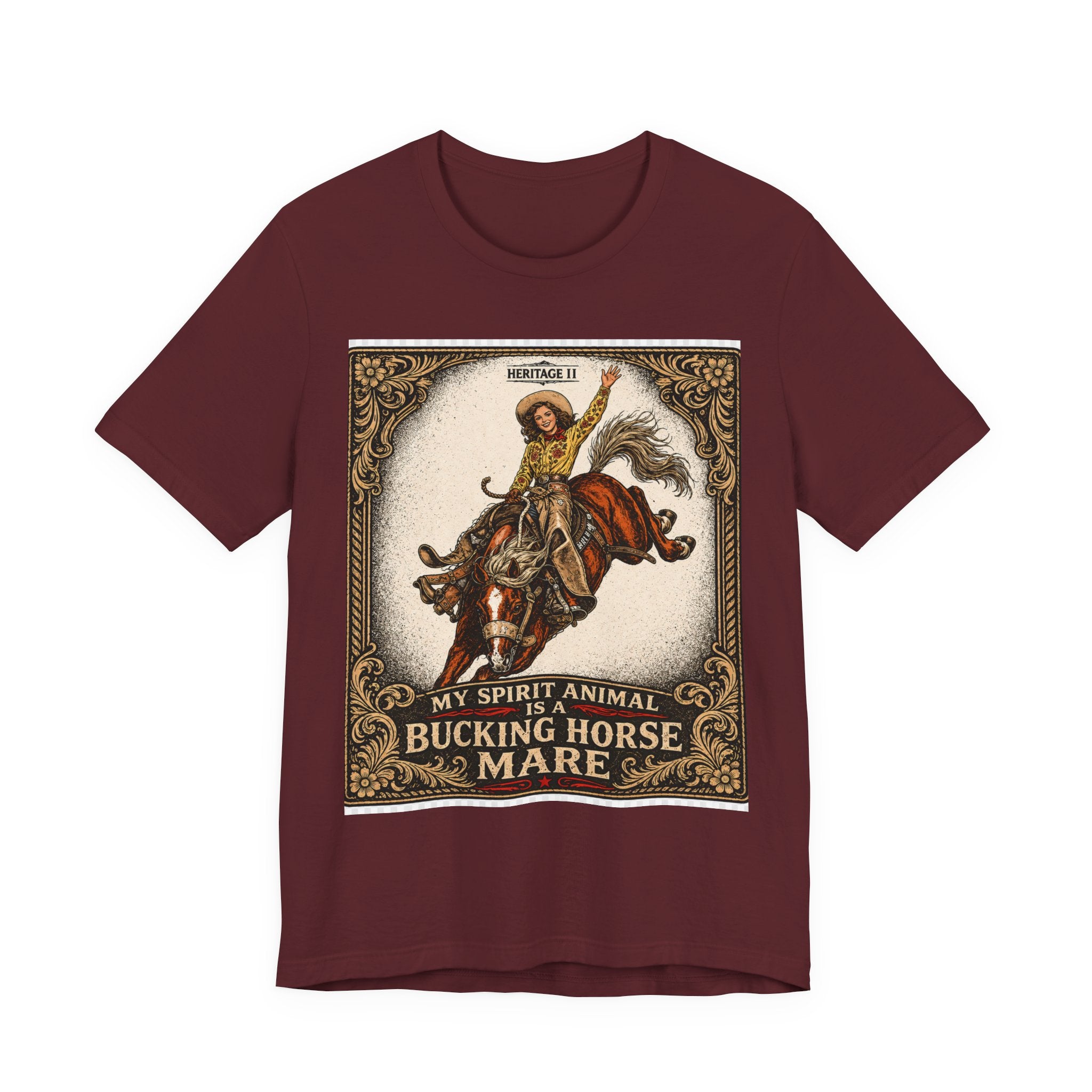 Bucking Horse Mare T-Shirt — Vintage Rodeo My Spirit Animal Graphic Tee