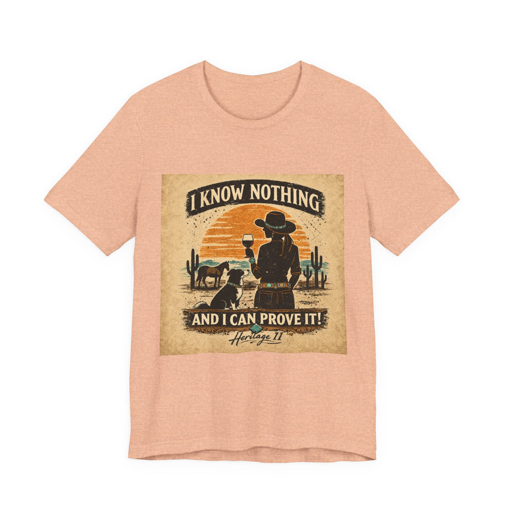 I Know Nothing Cowboy Tee — Vintage Western Graphic T-Shirt